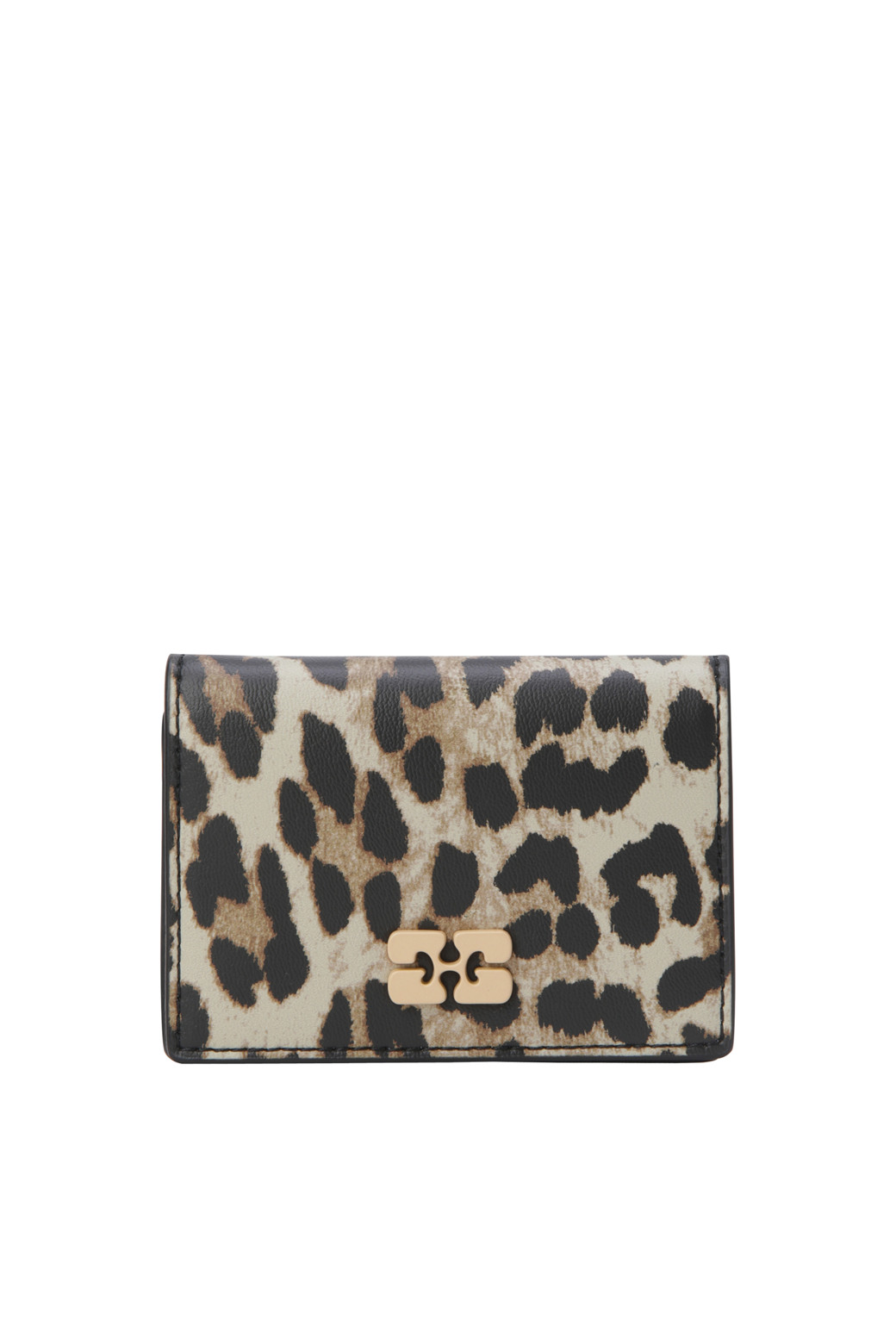 Bou Card Holder With Flap - Leopard_GANNI - 코오롱몰