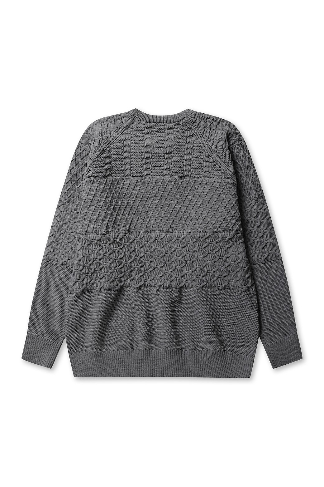 나나미카] CREW NECK SWEATER HEATHER GRAY