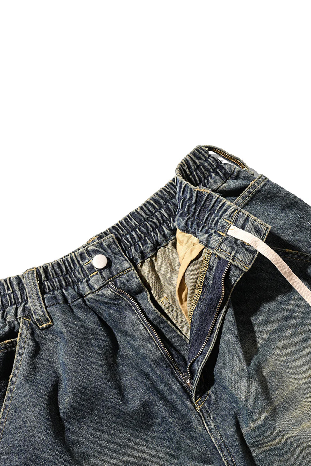 パンツ clesste VINTAGE DYED DENIM HALF PANTS VINTAGE DYED SELVEDGE DENIM WORKER HALF PANTS (VINTAGE BLACK)