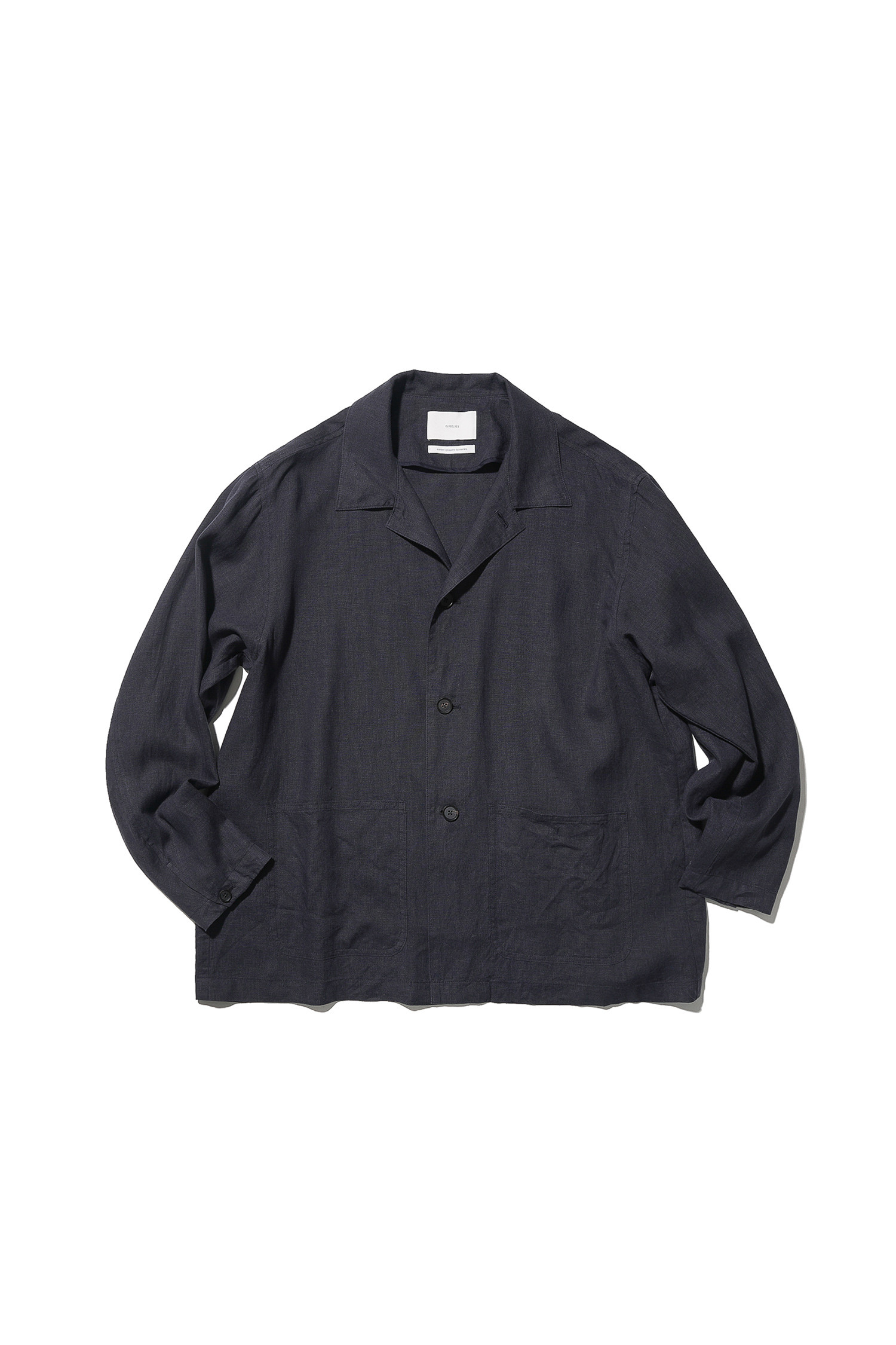 OURSELVES - 블루종/점퍼 - (OURSELVES) Premium Linen Work Jacket - Black / Navy