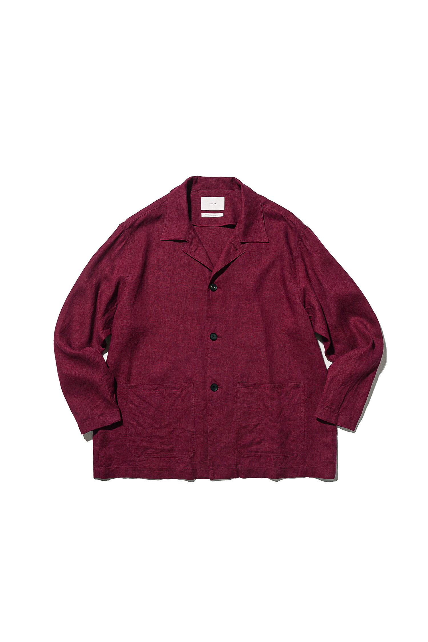 OURSELVES - 블루종/점퍼 - (OURSELVES) Premium Linen Work Jacket - Wine