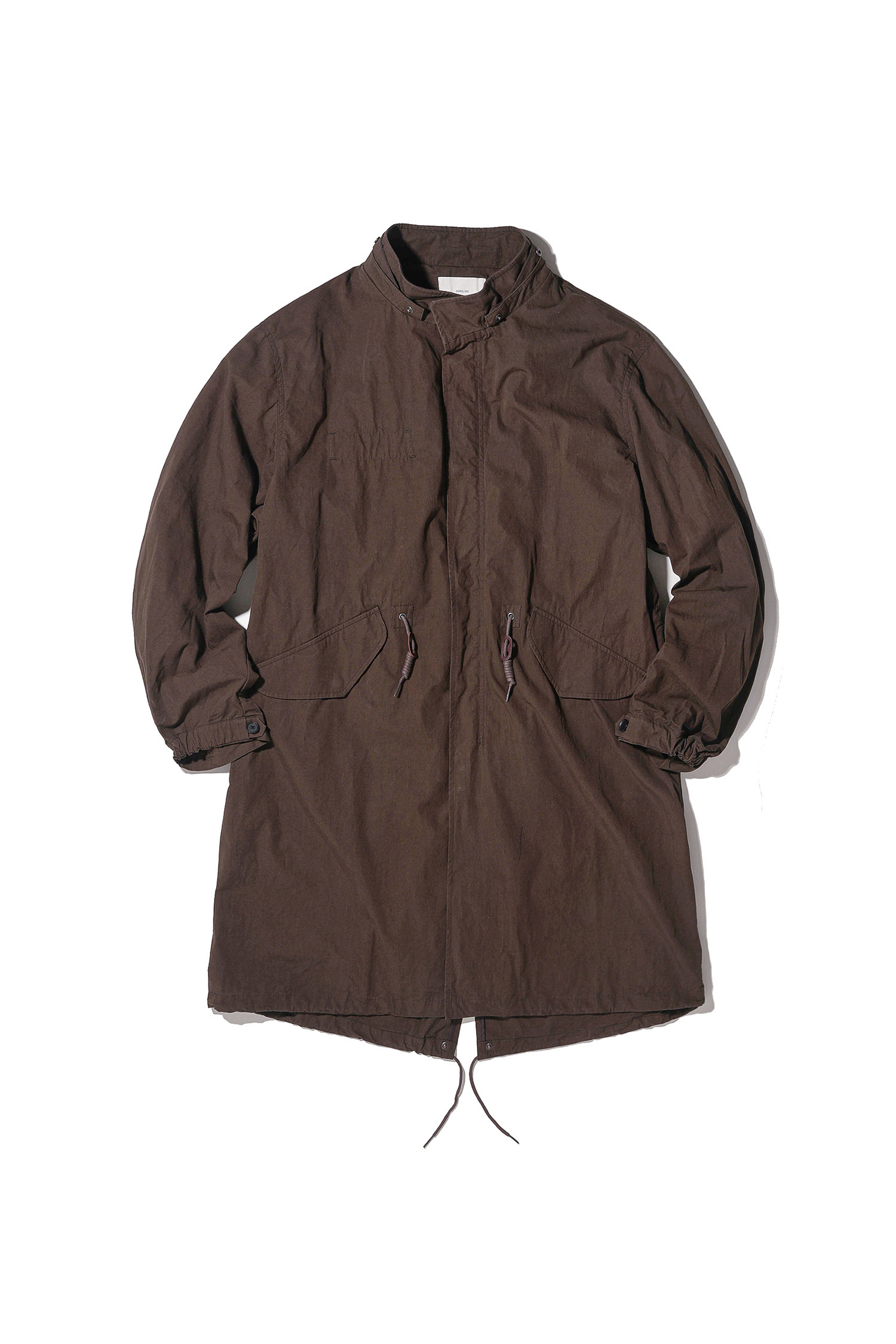 OURSELVES - 사파리/필드자켓 - (OURSELVES) Washed Cotton Mods Parka Brown