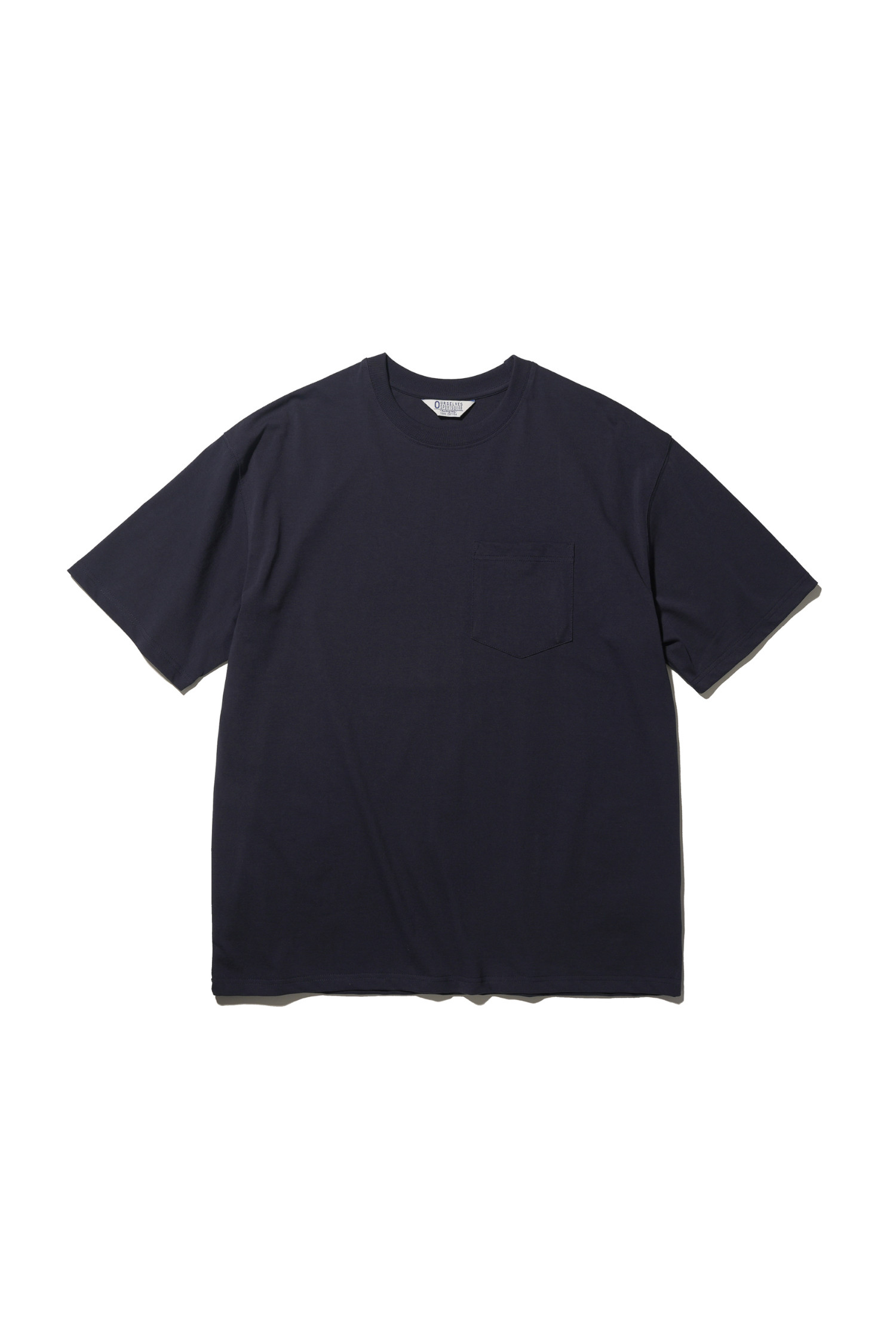 OURSELVES - 반팔티셔츠 - Silky Cotton Short Sleeve Vintage Navy