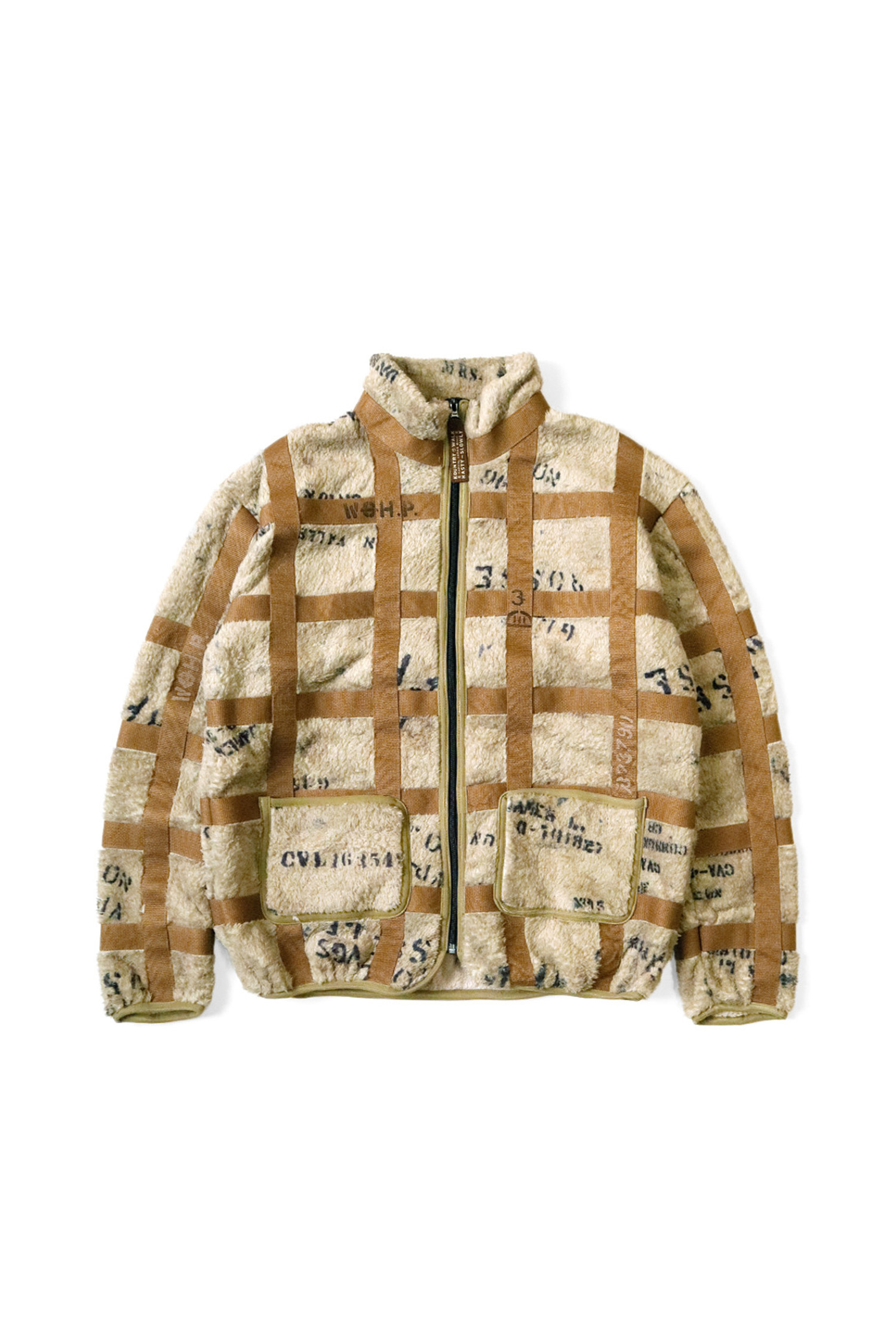 Kapital - 플리스 - (KAPITAL) Fleece Prisoner Craft Tattersall Zip Blouson - K2311LC147 Beige