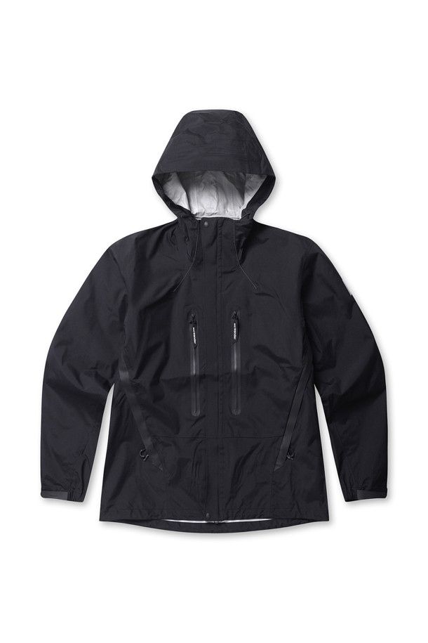 AND WANDER - 아노락/바람막이 - (AND WANDER) 2.5L hiker rain jacket - black