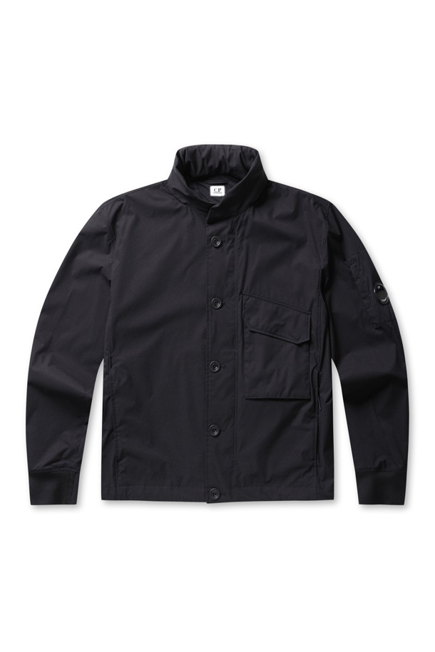 C.P COMPANY - 블루종/점퍼 - Pro-Tek Buttoned Hooded Jacket - BLACK
