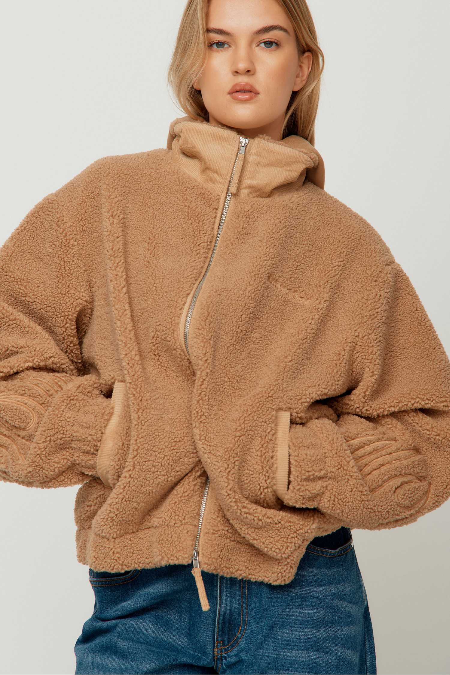 HOUSE OF SUNNY - 자켓 - (House of Sunny) FREE FALLIN FLEECE - VOL24115 TAN