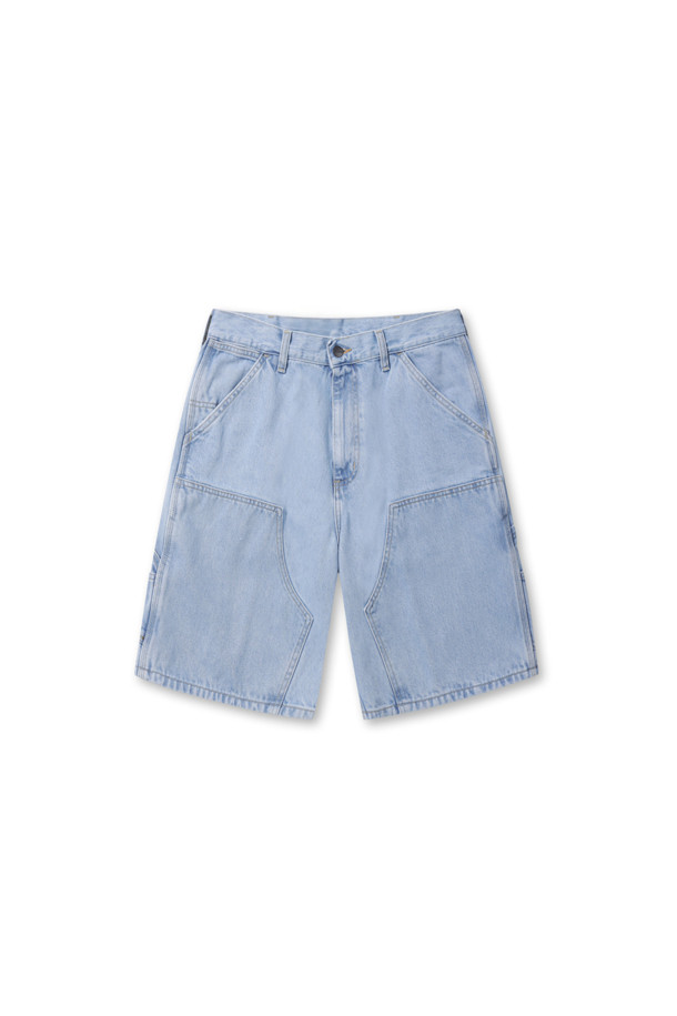 더블 무릎 숏 - 블루 (헤비 스톤 워싱)은 캐주얼과 워크웨어 스타일을 넘나드는 남성용 반바지입니다. 여름철 일상복으로 적합하며, 동네 마실룩, 휴가룩, 바캉스룩 연출에 좋습니다. 레귤러핏 데님 반바지로, 두께감 있는 면 소재에 스톤 워싱 기법을 더해 빈티지한 멋을 살렸습니다. 더블 무릎, 툴 포켓, 해머 루프, 삼중 스티치 디테일이 워크웨어 무드를 강조합니다. 무지 디자인으로 어떤 상의와도 쉽게 매치하여 미니멀한 스타일을 완성할 수 있습니다.
