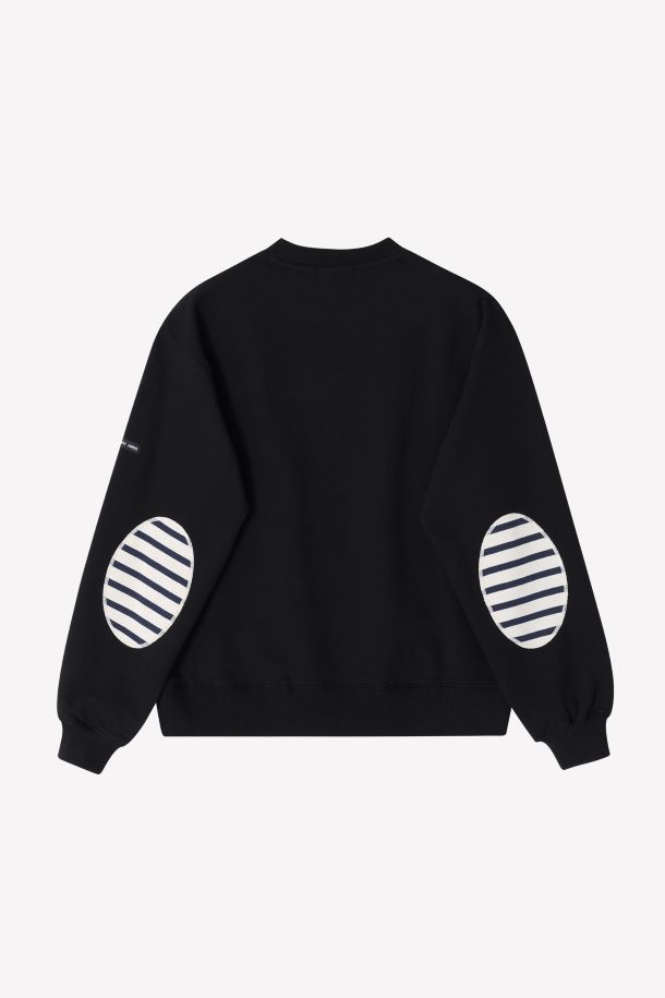Saint James - 스웨트셔츠 - (Saint James) Bon Bon Elbow Patches - Noir