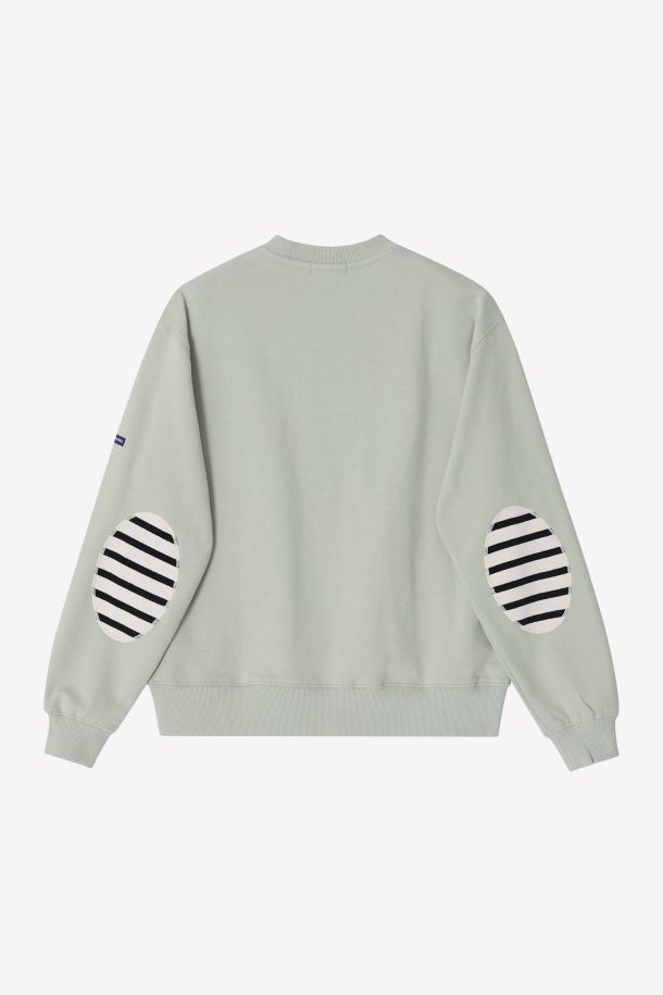 Saint James - 스웨트셔츠 - (Saint James) Bon Bon Elbow Patches - Pastel Green