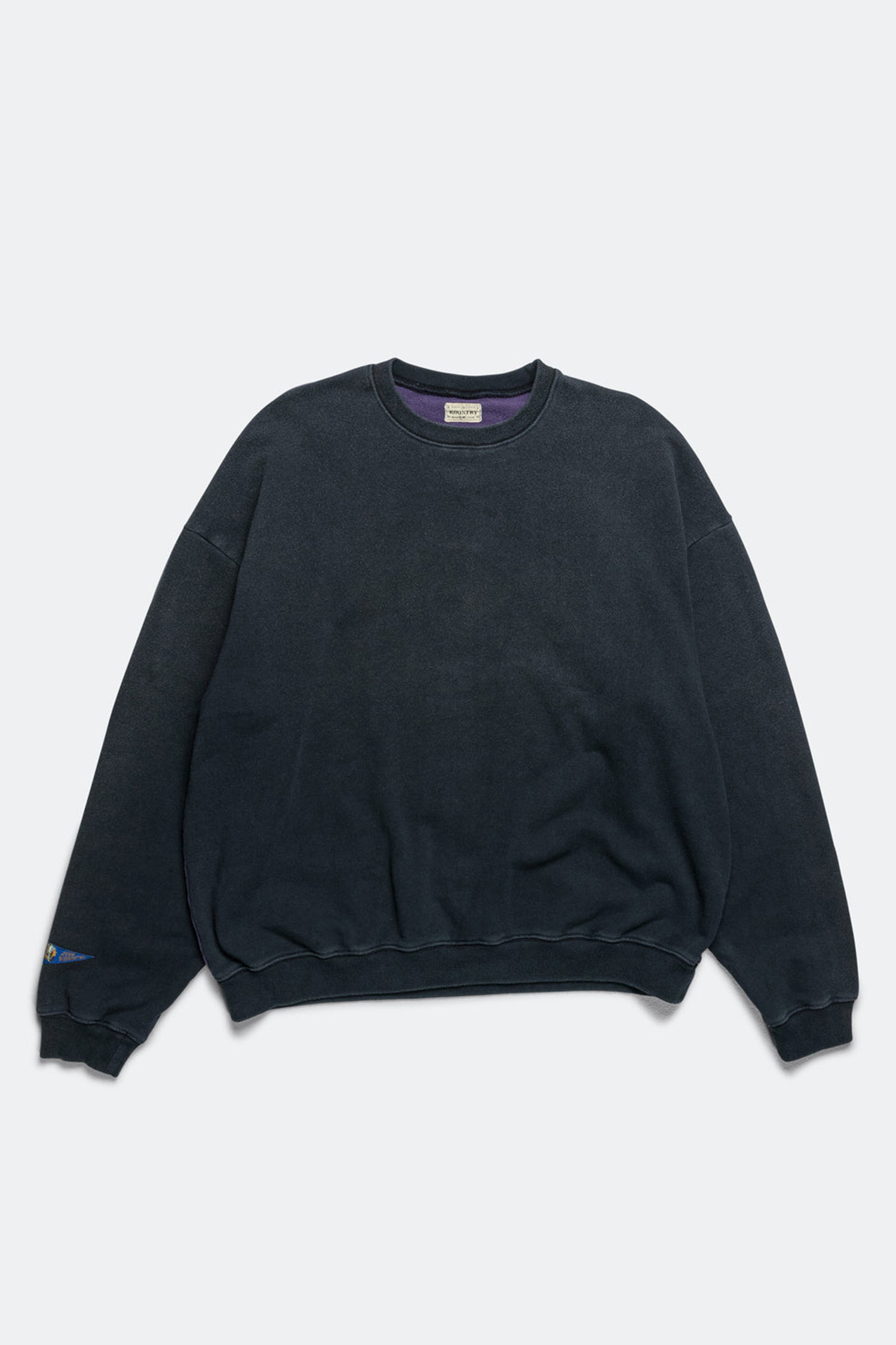 Kapital - 스웨트셔츠 - (KAPITAL) Fleece Knit 2Tones Remake Big Swt - EK-1139LC Black X Purple