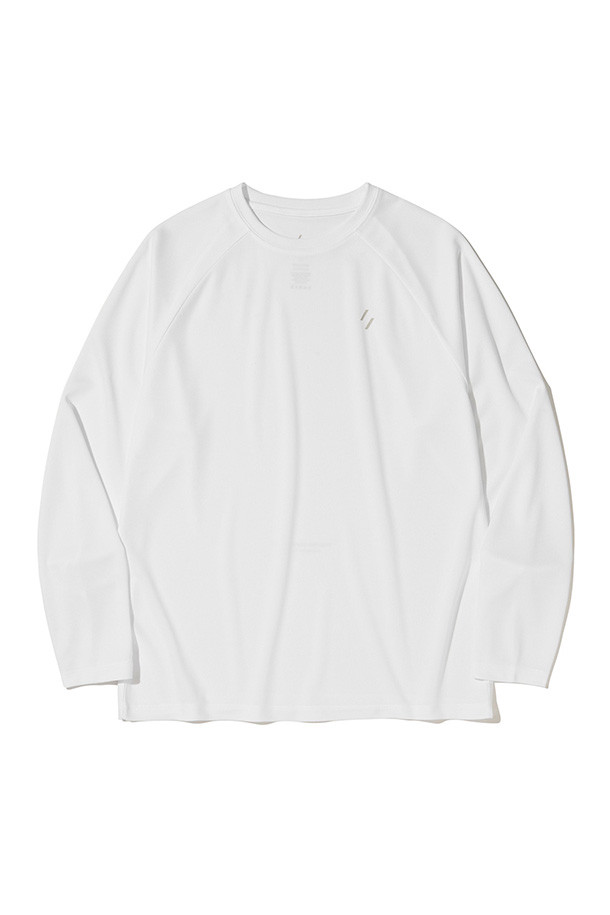 WELTER EXPERIMENT - 긴팔티셔츠 -  Brisa Raglan Long sleeves T-shirt - WBEUTL001 WHITE