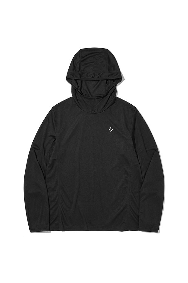 WELTER EXPERIMENT - 긴팔티셔츠 -  Brisa Pullover hoodie - WBEUTH001 BLACK
