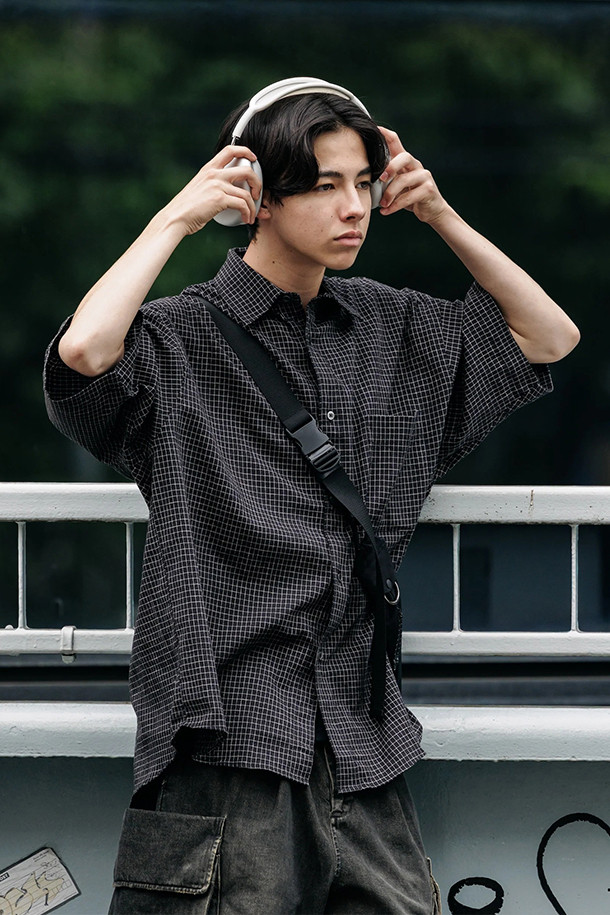クレスト GRAPH CHECK CLASSIC CITY S/S SHIRT CLESSTE] GRAPH CHECK CLASSIC CITY S/S SHIRT - BLACK