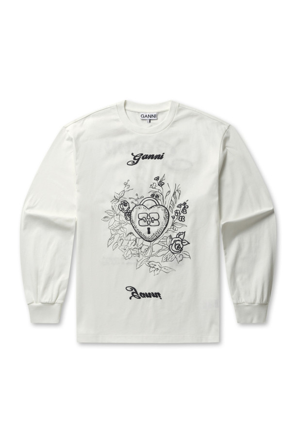 Re-cut Heavy Long Sleeve T-shirt - Egret는 봄, 가을, 겨울에 착용하기 좋은 유니섹스 긴소매 티셔츠입니다. 면 소재의 두꺼운 원단으로 제작되었으며, 레귤러 핏과 크루넥 디자인으로 베이직한 스타일을 연출합니다. 에그렛 컬러에 그래픽 프린트 디테일이 더해져 포인트를 더했습니다.
