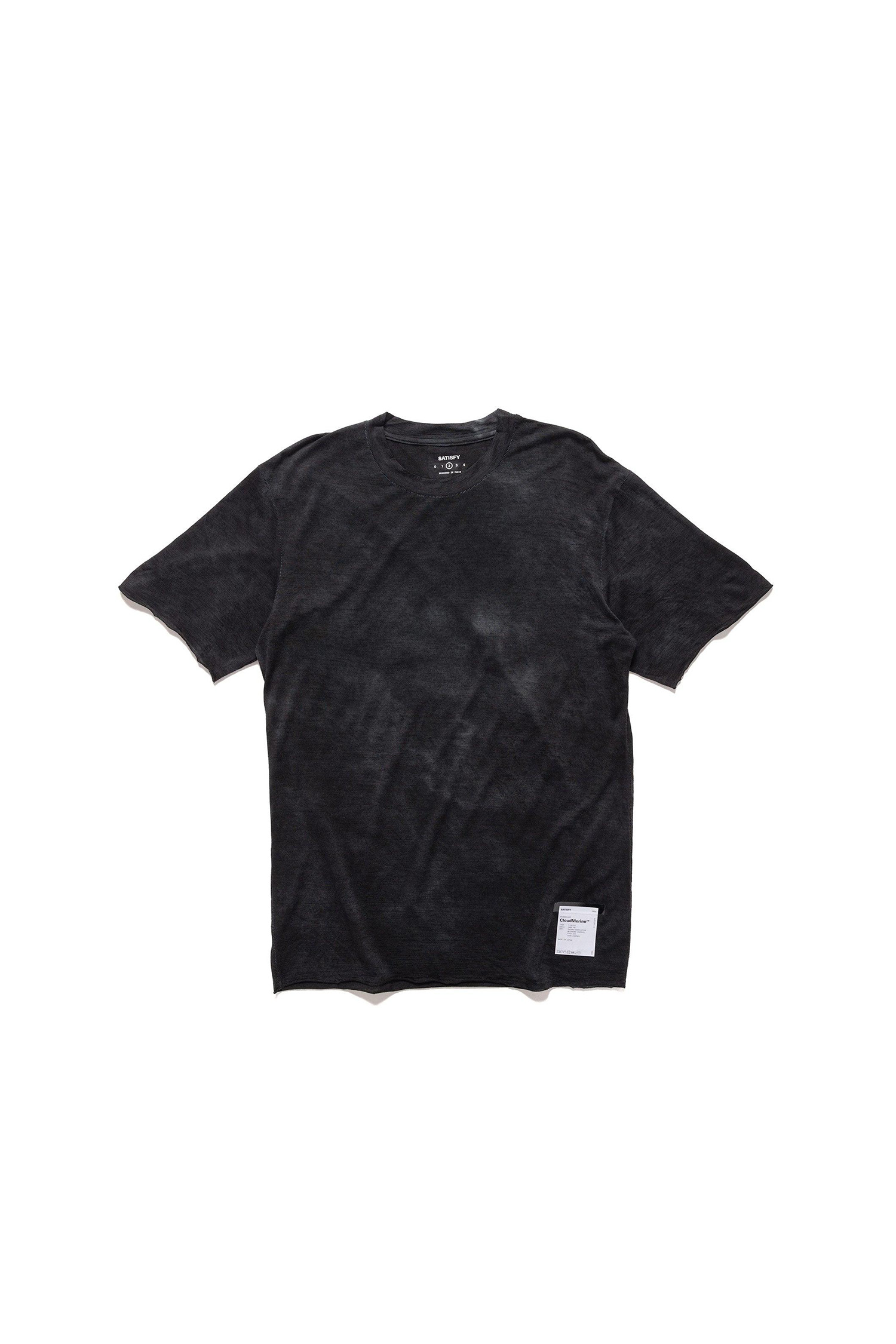 Satisfy - 반팔티셔츠 - (SATISFY RUNNING) CloudMerino T-Shirt - 5088-SBBK-CO sun bleached black