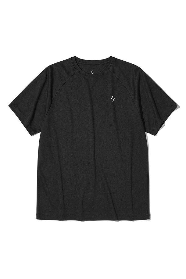 WELTER EXPERIMENT - 반팔티셔츠 -  Brisa Raglan T-shirt - WBEUTS004 BLACK