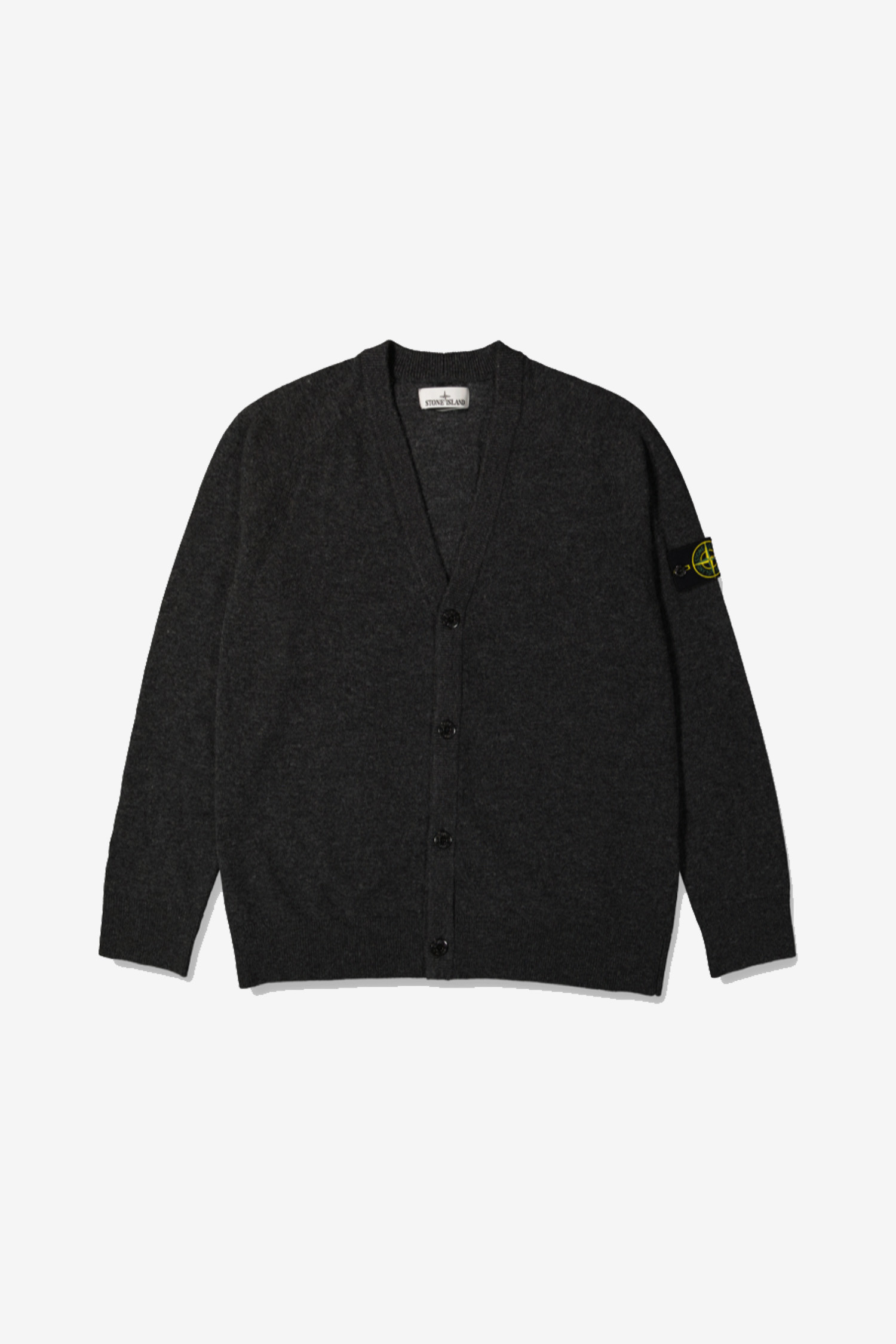 STONE ISLAND - 스웨터 - (STONE ISLAND) LIGHT RWS GEELONG WOOL CARDIGAN - 8115523B4 V0M62 LEAD GREY MELANGE