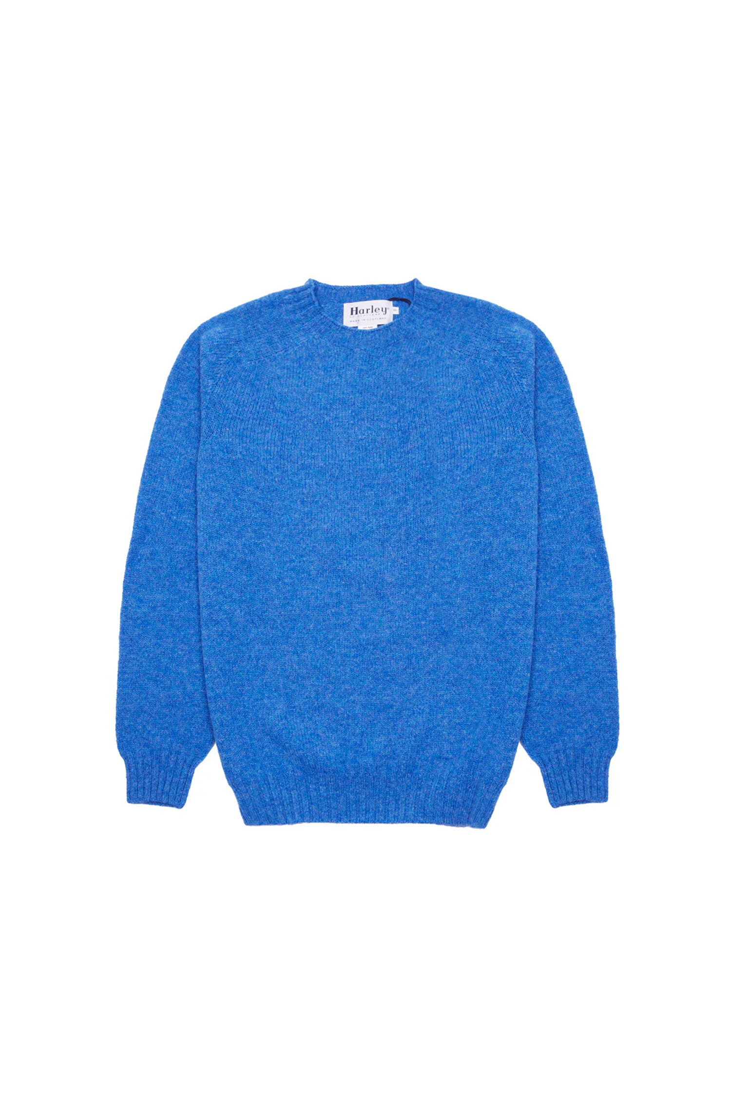 Harley of Scotland - 스웨터 - (HARLEY OF SCOTLAND) SHAGGY DOG CREW NECK SWEATER - M3834-7 BLUETOON