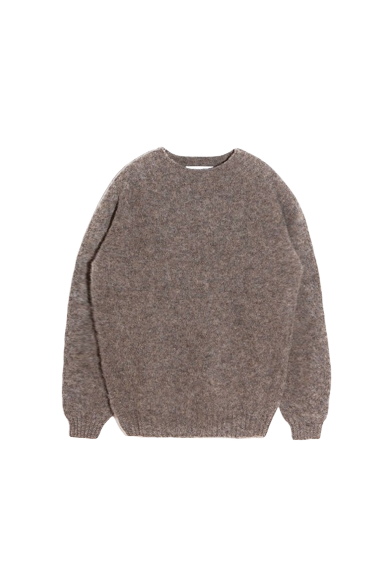 Harley of Scotland - 스웨터 - (HARLEY OF SCOTLAND) SHAGGY DOG CREW NECK SWEATER - M3834-7 OYSTER