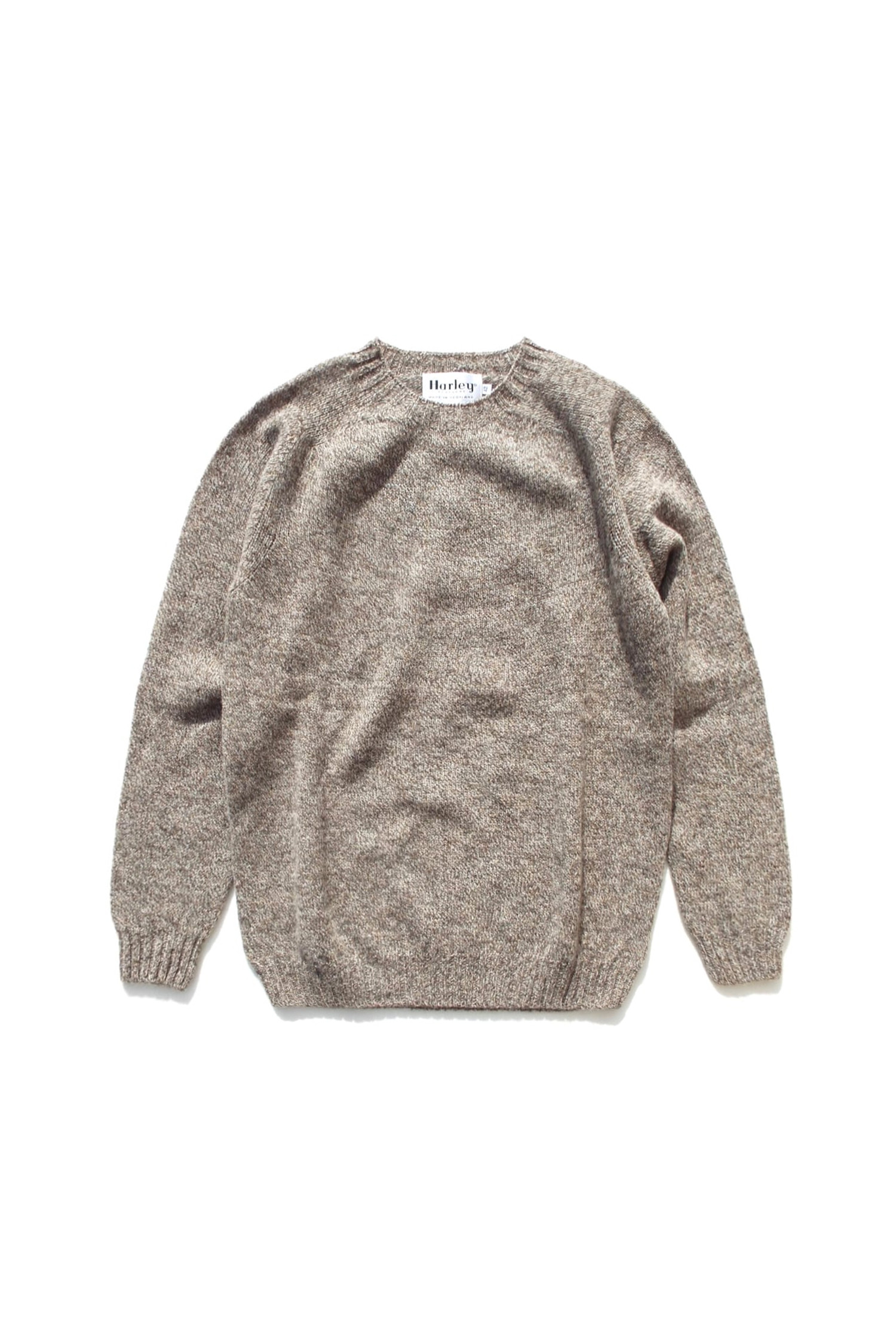 Harley of Scotland - 스웨터 - (HARLEY OF SCOTLAND) SHAGGY DOG CREW NECK SWEATER - M3834-7 MUSHROOM