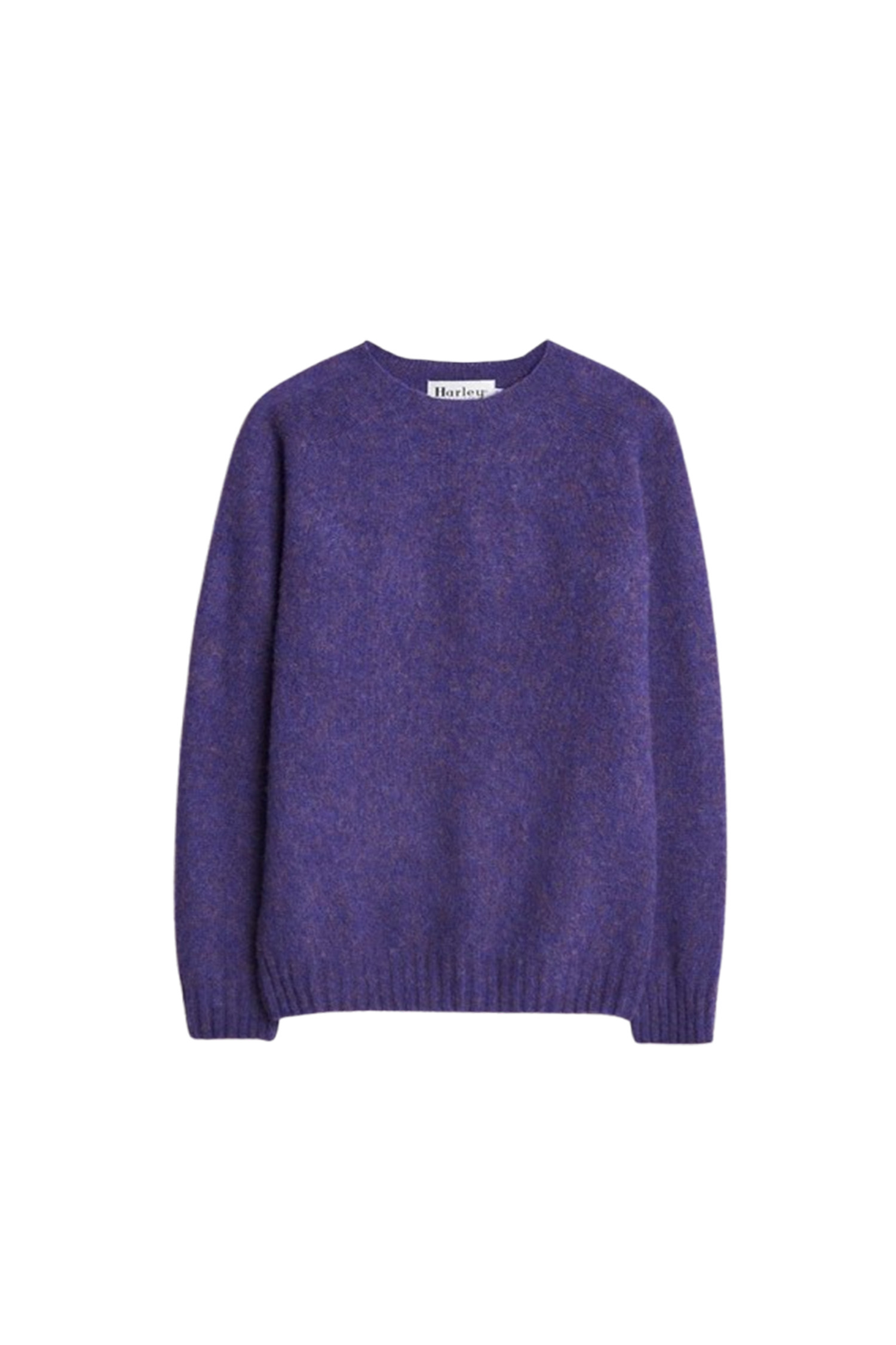 Harley of Scotland - 스웨터 - (HARLEY OF SCOTLAND) SHAGGY DOG CREW NECK SWEATER - M3834-7 ROYAL VIOLET