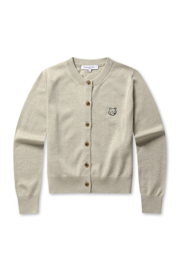 コージュ Maison Kitsune] BOLD FOX HEAD PATCH REGULAR CARDIGAN - LIGHT