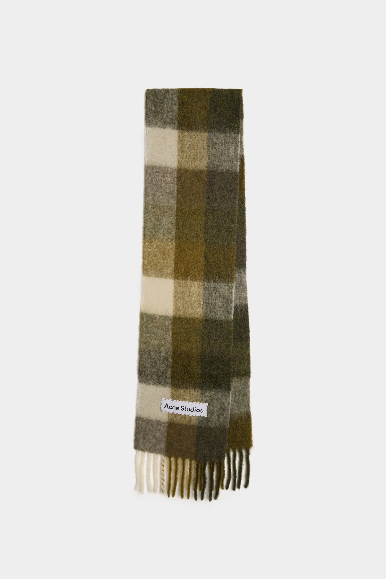 Acne Studios - 스카프/머플러 - (ACNE STUDIOS) MOHAIR CHECKED SCARF FN-UX-SCAR000115 TAUPE/GREEN/BLACK