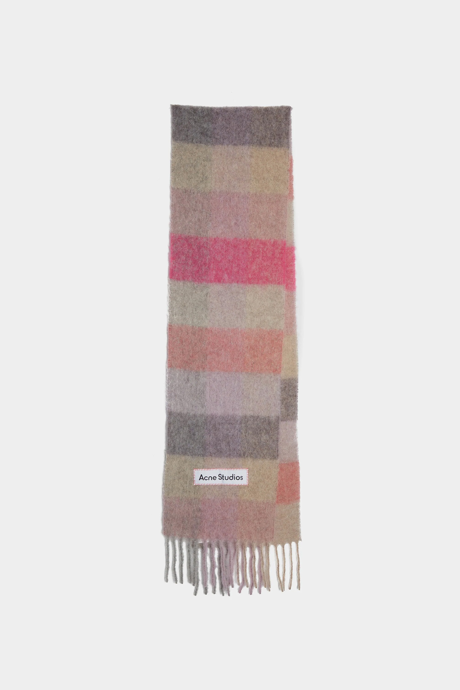 Acne Studios - 스카프/머플러 - (ACNE STUDIOS) MOHAIR CHECKED SCARF FN-UX-SCAR000115 FUCHSIA/LILAC/PINK