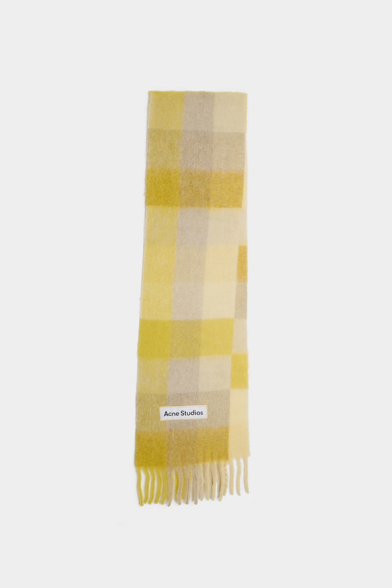 Acne Studios - 스카프/머플러 - (ACNE STUDIOS) MOHAIR CHECKED SCARF FN-UX-SCAR000115 BEIGE/YELLOW