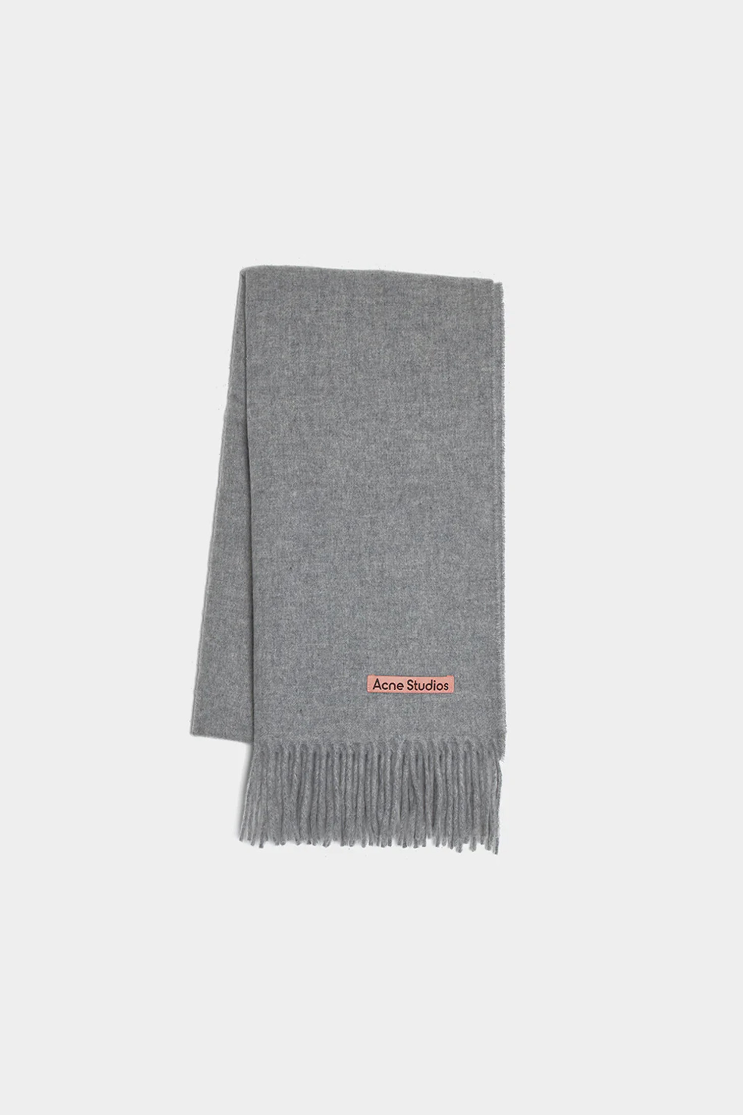 Acne Studios - 스카프/머플러 - (ACNE STUDIOS) FRINGE WOOL SCARF SLIM FN-UX-SCAR000218 LIGHT GREY MELANGE