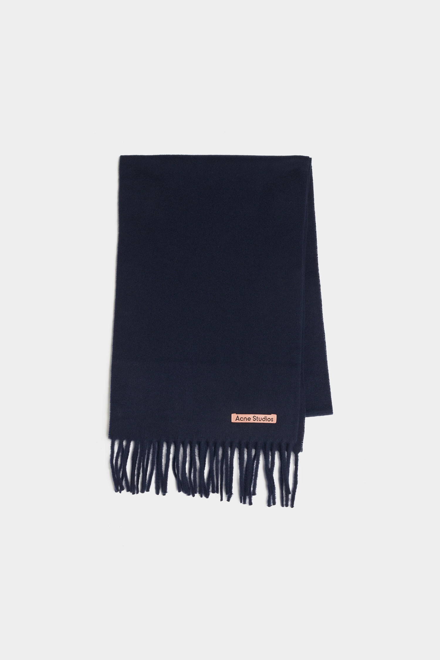 Acne Studios - 스카프/머플러 - (ACNE STUDIOS) FRINGE WOOL SCARF SKINNY FN-UX-SCAR000219 NAVY BLUE