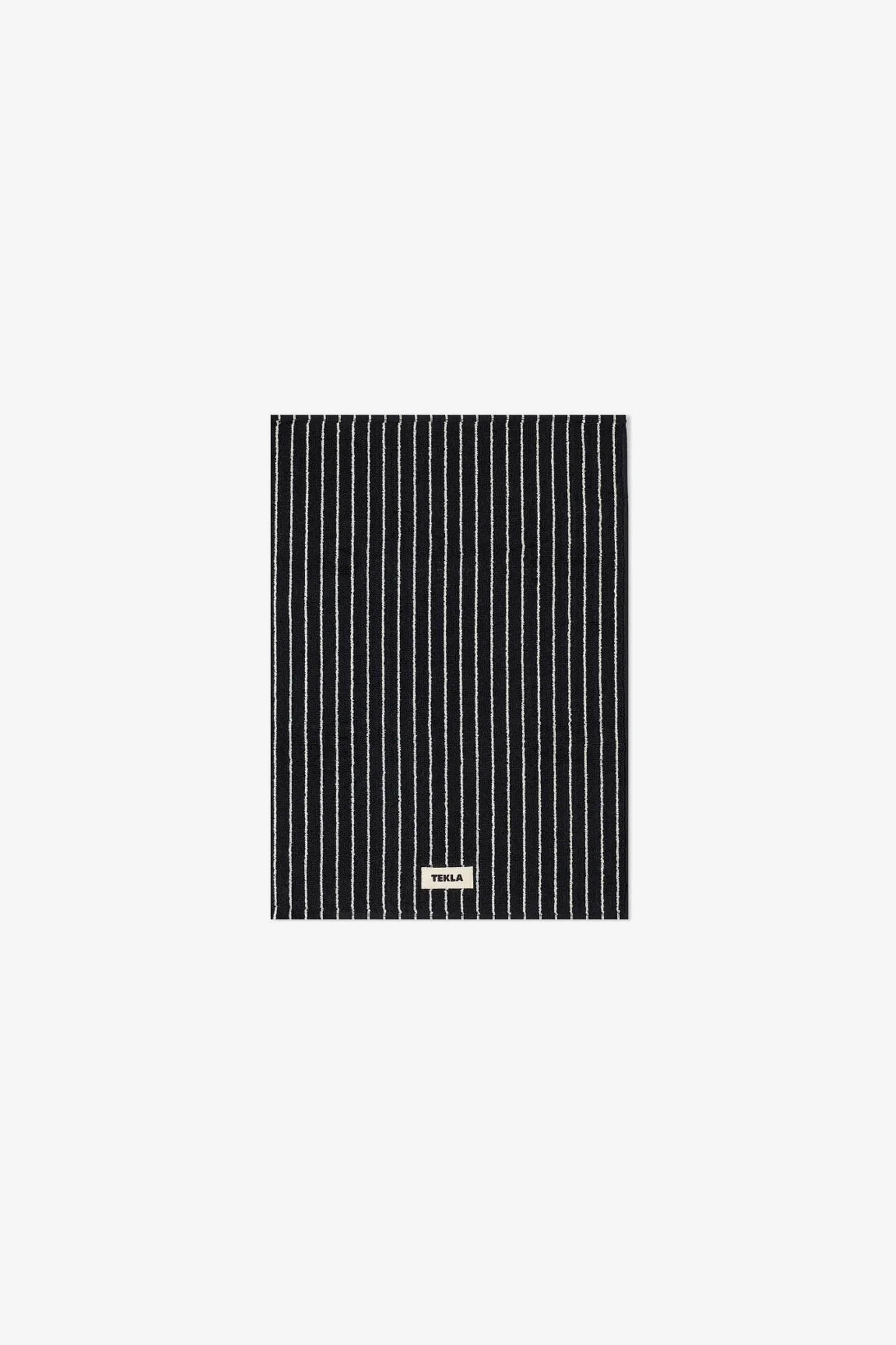 Tekla - 욕실 - (TEKLA) Terry Bath mat  (Pin Stripes) 70X50 - Black Stripes