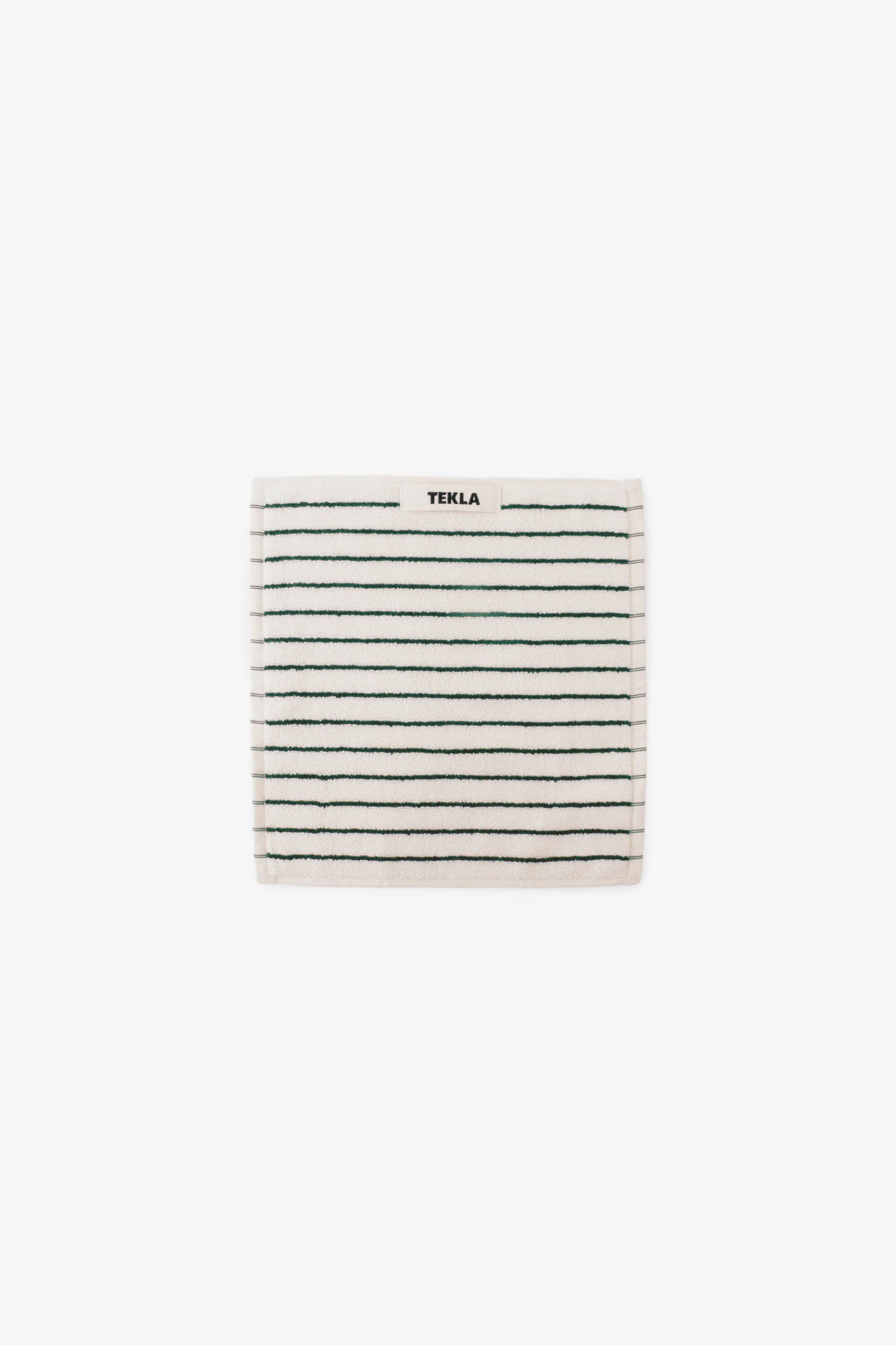 Tekla - 욕실 - (TEKLA) Terry Washcloth (Pin Stripes) 30X30 - Racing Green Stripes