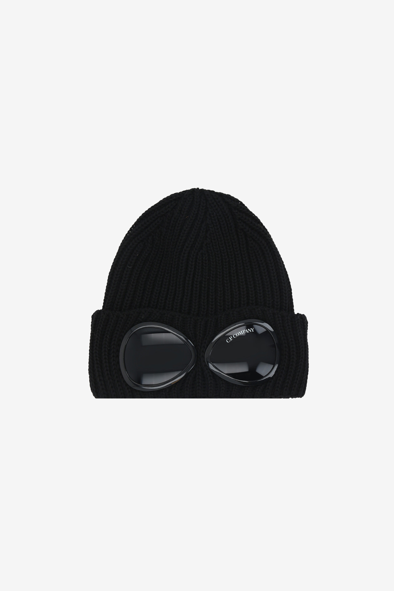 C.P COMPANY - 모자 - (C.P. COMPANY) EXTRA FINE MERINO WOOL GOGGLE BEANIE - 17CMAC122A005509A BLACK