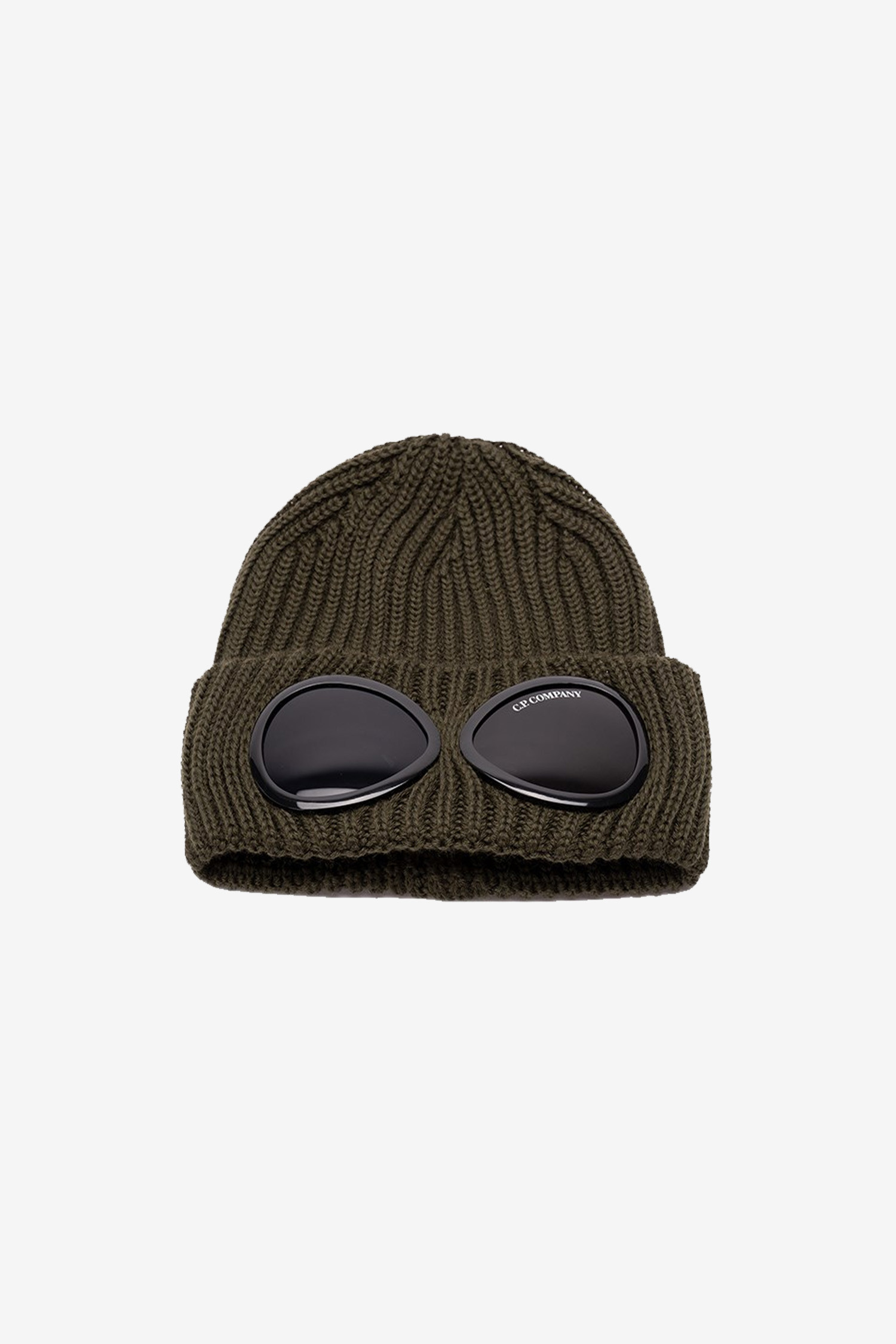 C.P COMPANY - 모자 - (C.P. COMPANY) EXTRA FINE MERINO WOOL GOGGLE BEANIE - 17CMAC122A005509A IVY GREEN