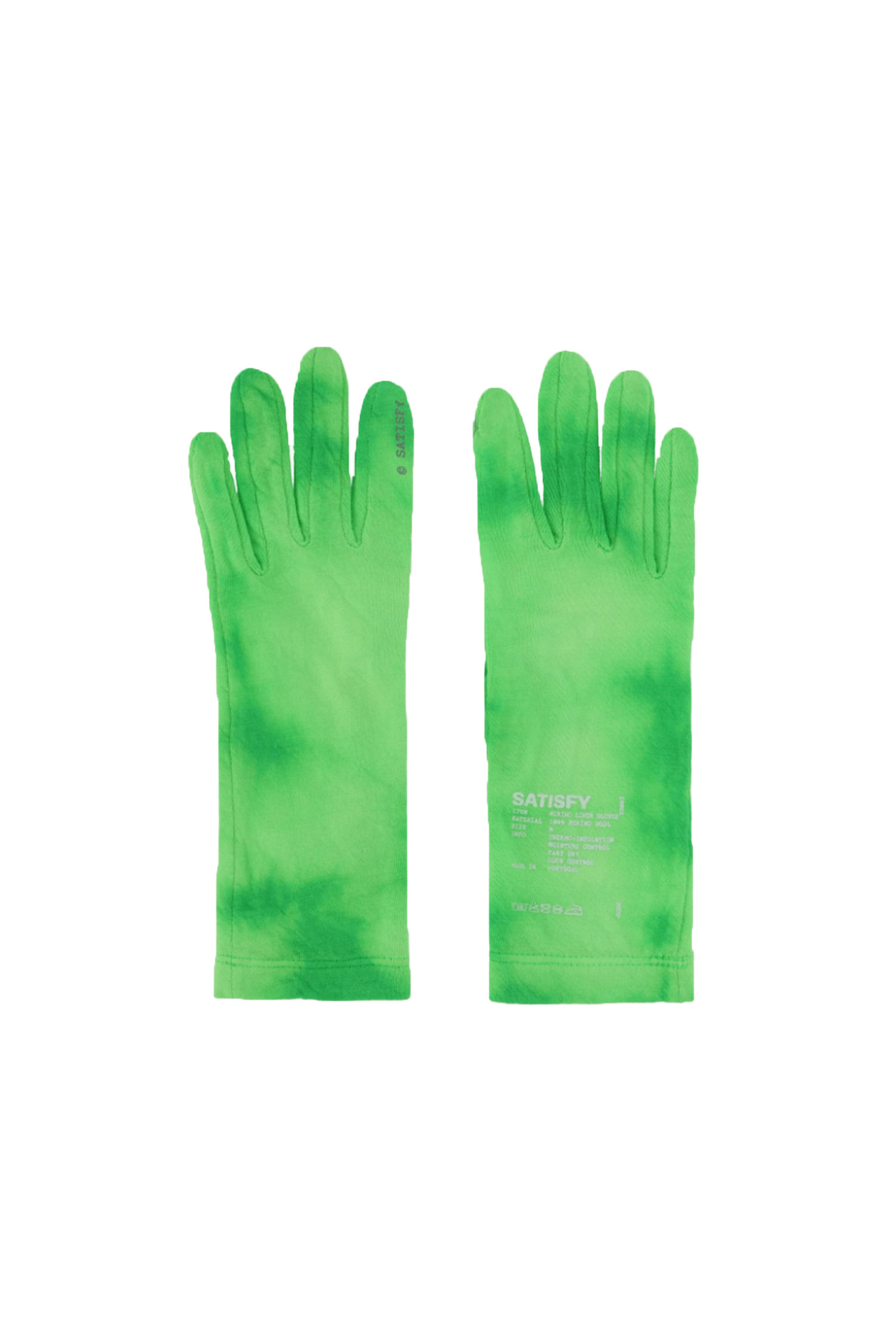 Satisfy - 장갑 - (SATISFY RUNNING) CloudMerino Liner Gloves - 33003 BNG Neon Green