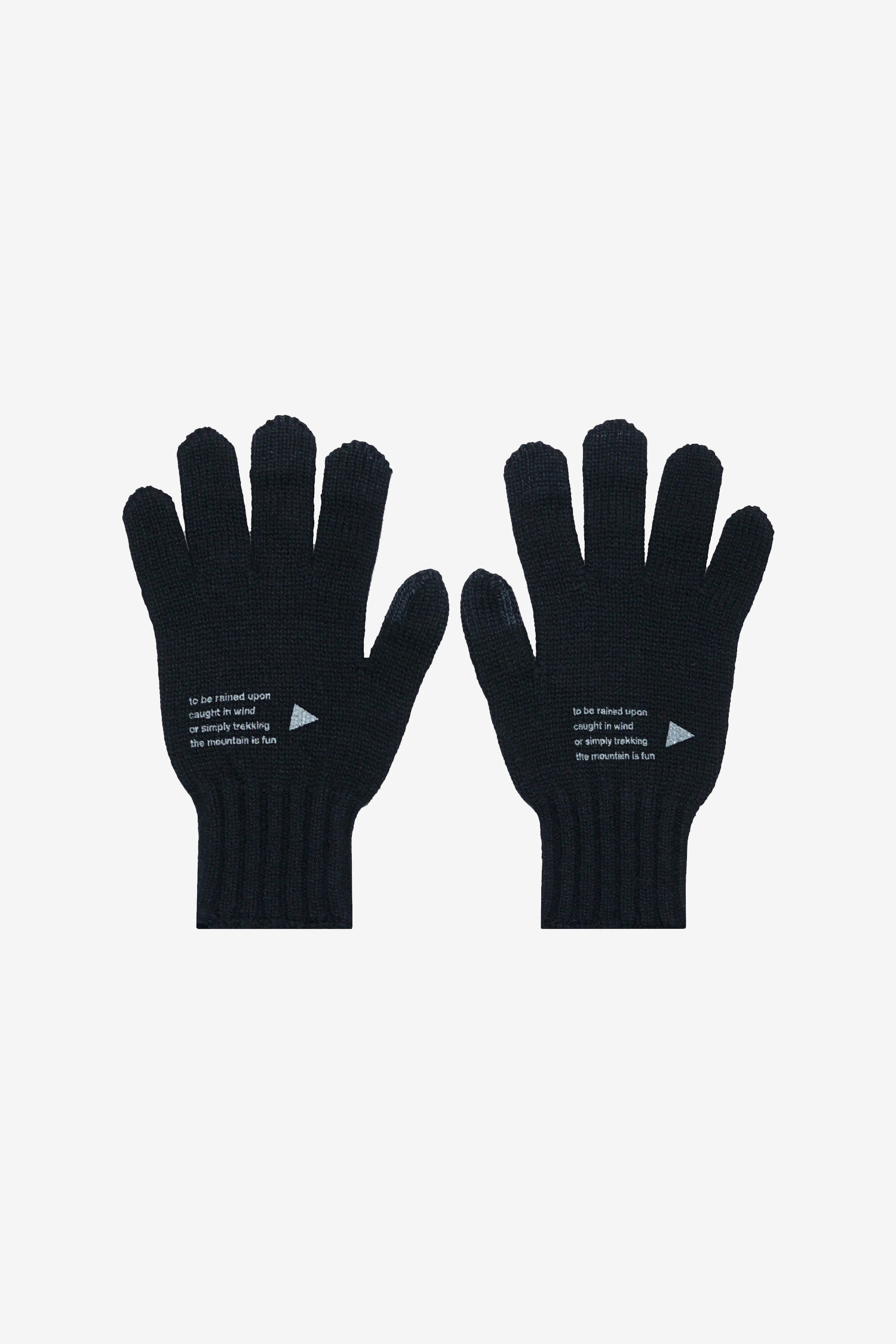 AND WANDER - 장갑 - (AND WANDER) wool knit glove - 5744987354 010 BLACK