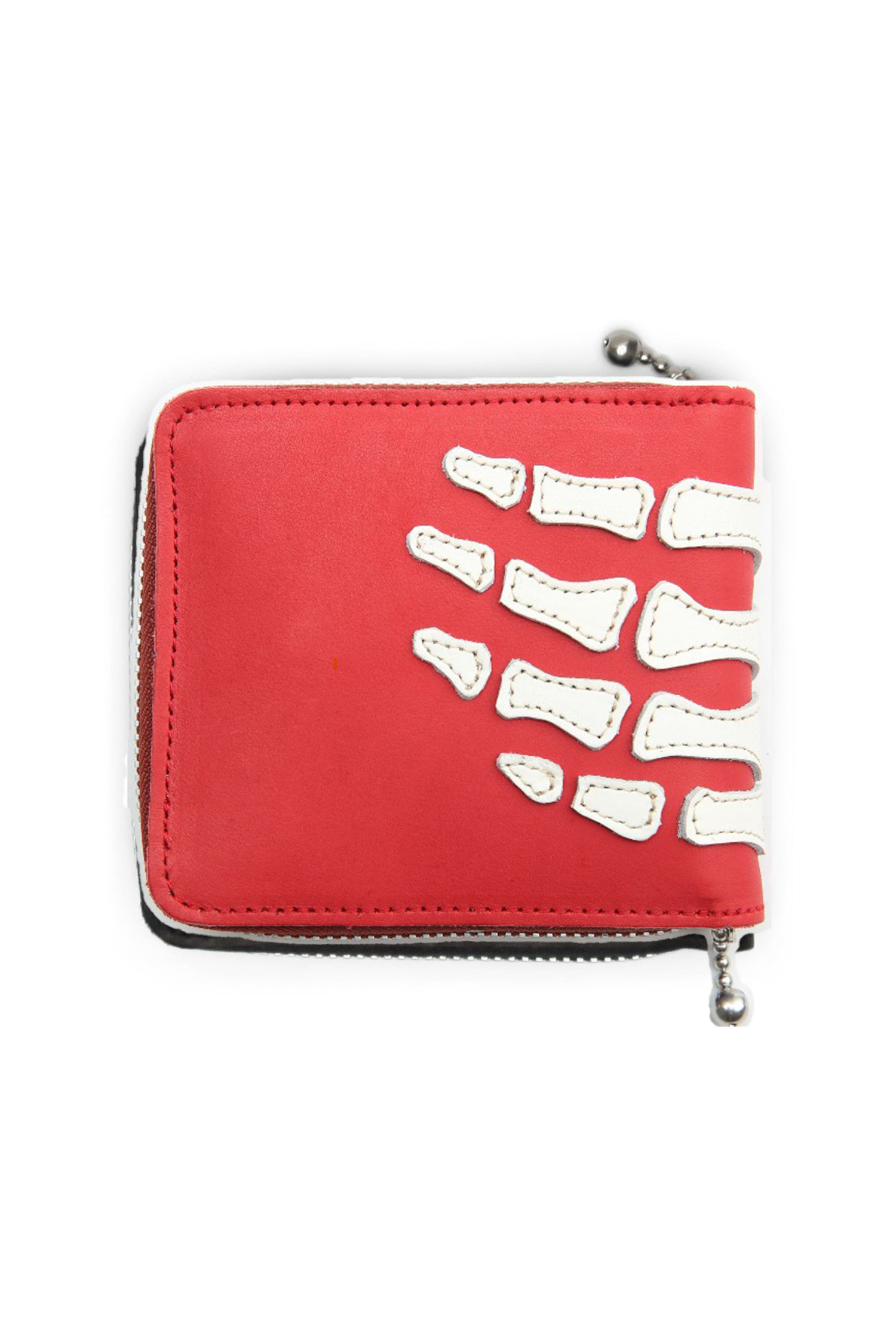 Kapital - 지갑 - (KAPITAL) Thumb-Up Bone Hand Zip Wallet - EK-1648XG Red