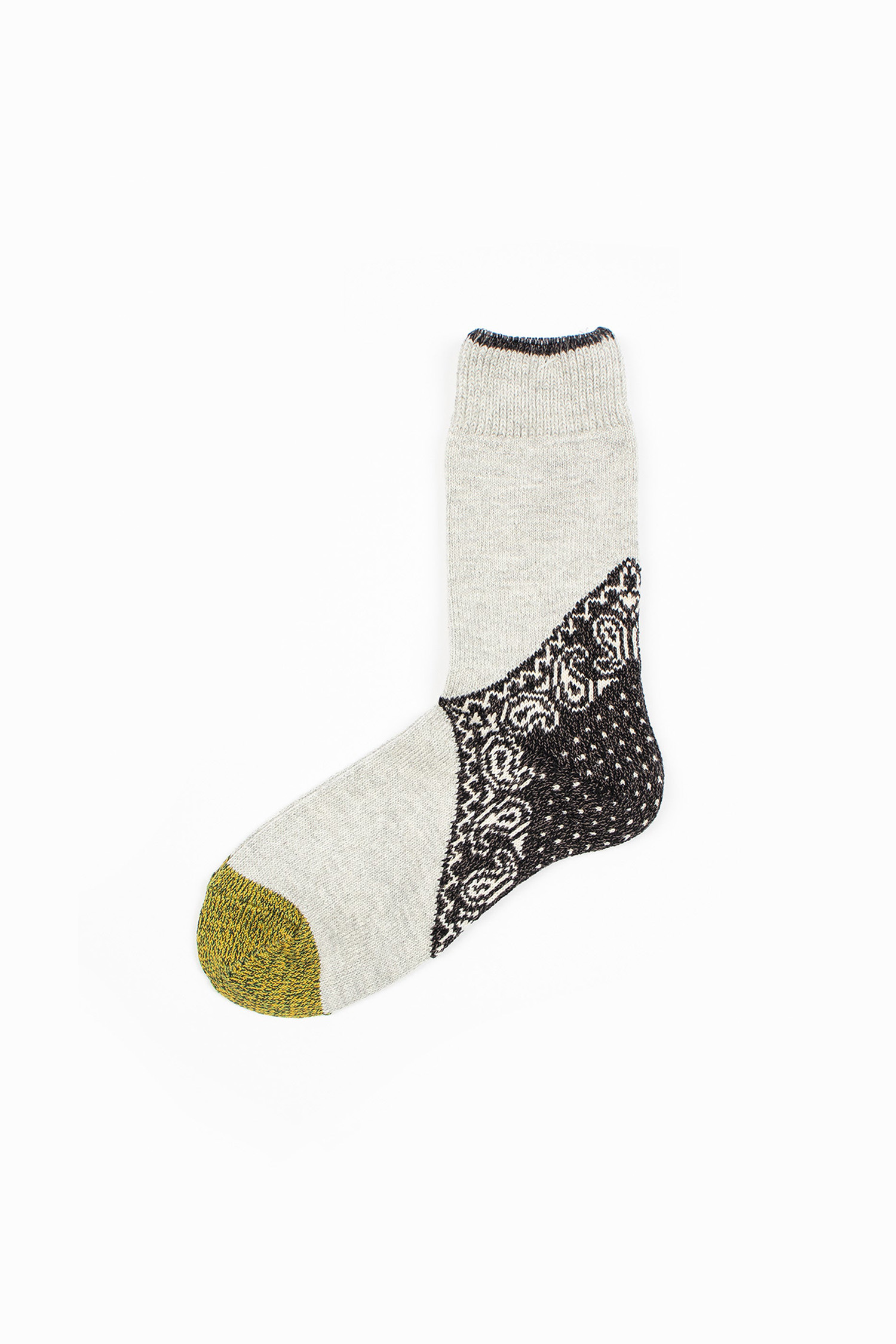 Kapital - 양말 - (KAPITAL) 96 Yarns Heel Paisley Bandana Socks - EK-553XSA Black