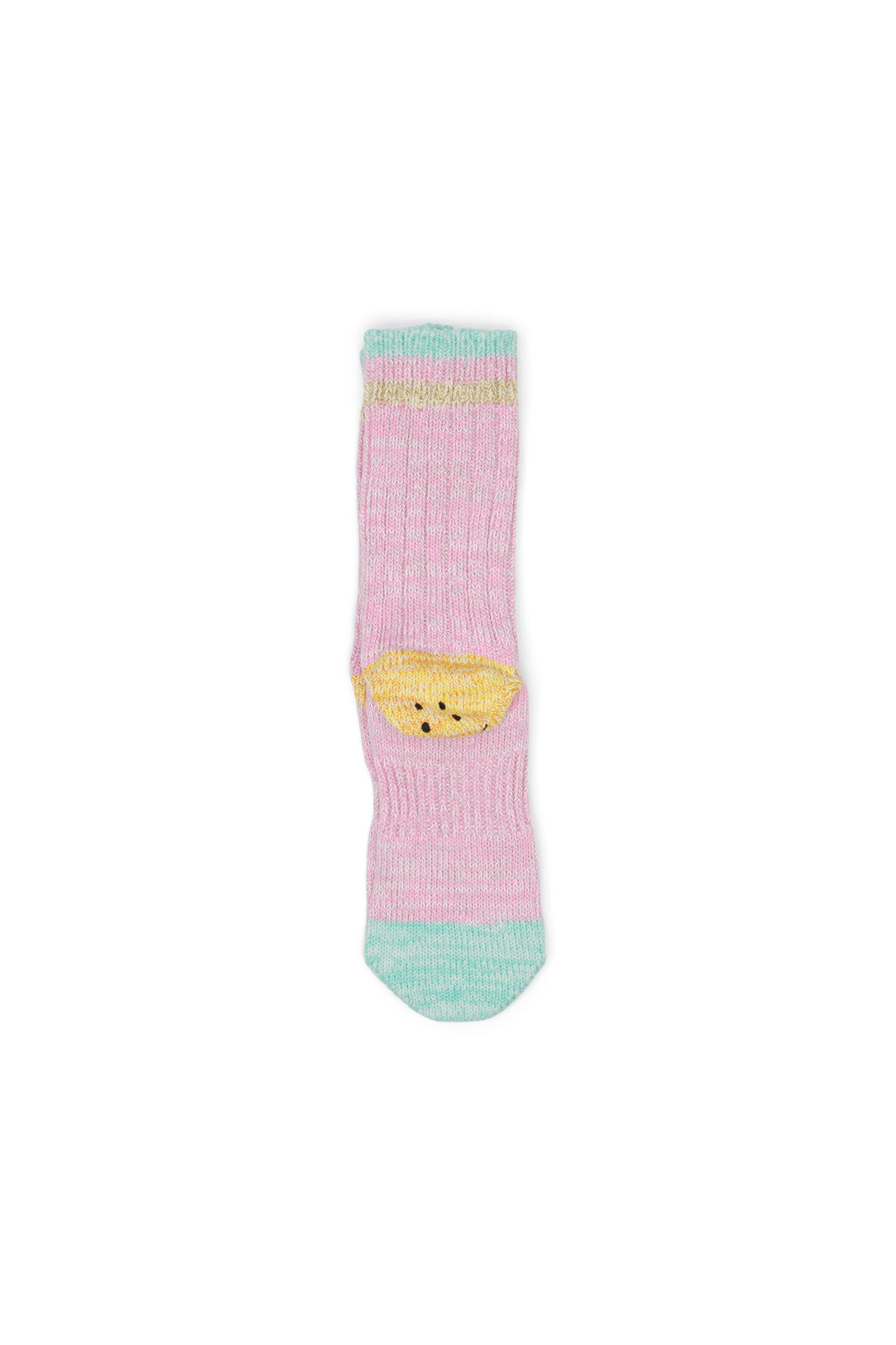 Kapital - 양말 - (KAPITAL) 60 Yarns Ivy Rainbowy Happy Heel Hold Socks - EK-1364XS Pink