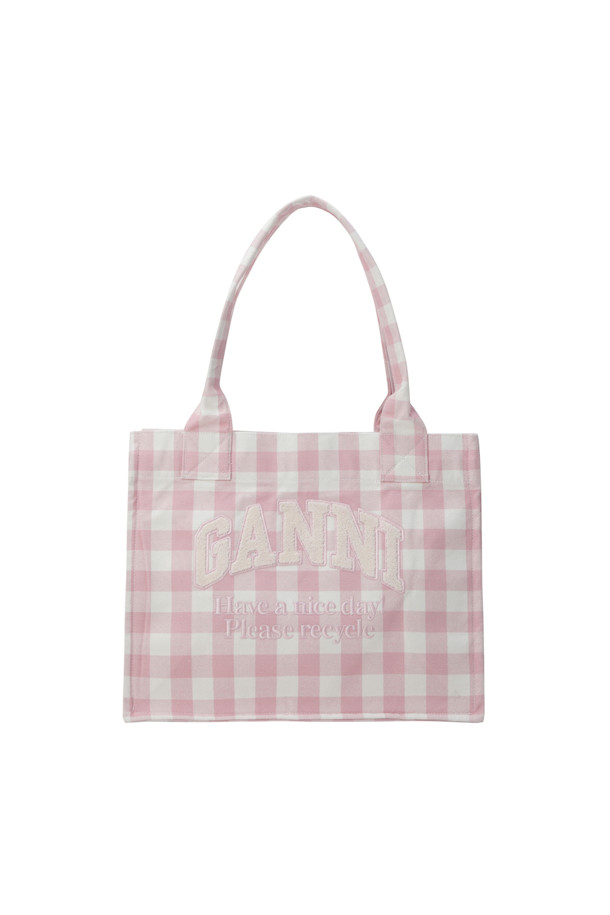 Large Easy Shopper 비시 - 블리치드 모브는 여성용 쇼퍼백입니다. 분홍색 컬러에 체크 패턴이 돋보이며, 부드러운 컬러감과 각진 디테일이 특징입니다. 캐주얼, 미니멀, 클래식 스타일을 아우르며 쇼핑룩, 데이트룩에 잘 어울립니다. 가방 전면에 레터링과 로고, 자수 디자인이 더해져 포인트를 더했습니다. 일상생활에서 활용하기 좋은 라지 사이즈의 사각 숄더백입니다.
