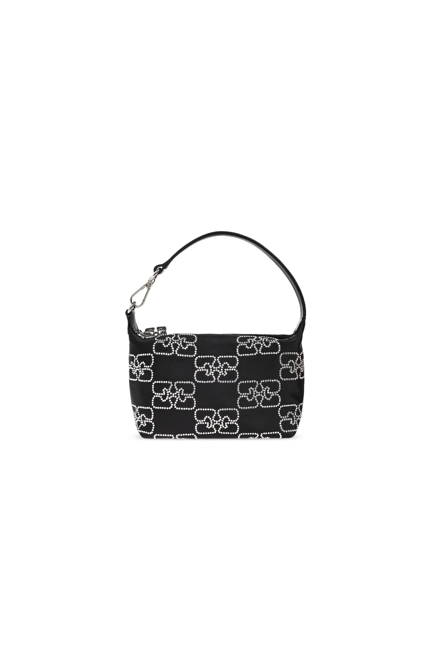 GANNI - 숄더백 - (GANNI) Small Butterfly Pouch Satin Bag Sparkle - A6122 099 BLACK