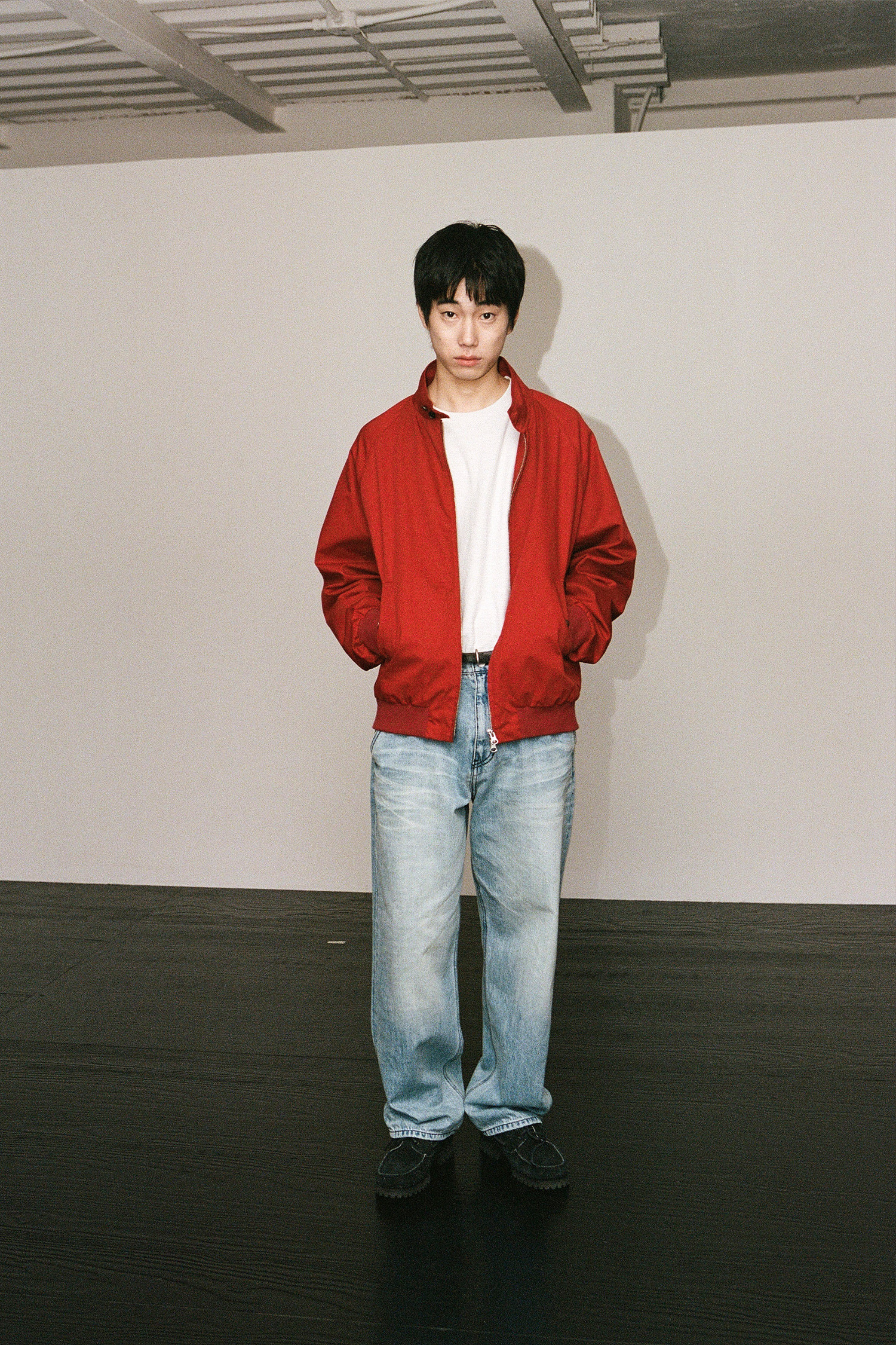 OURSELVES - 블루종/점퍼 - (OURSELVES) Micro Herrington Jacket - Red