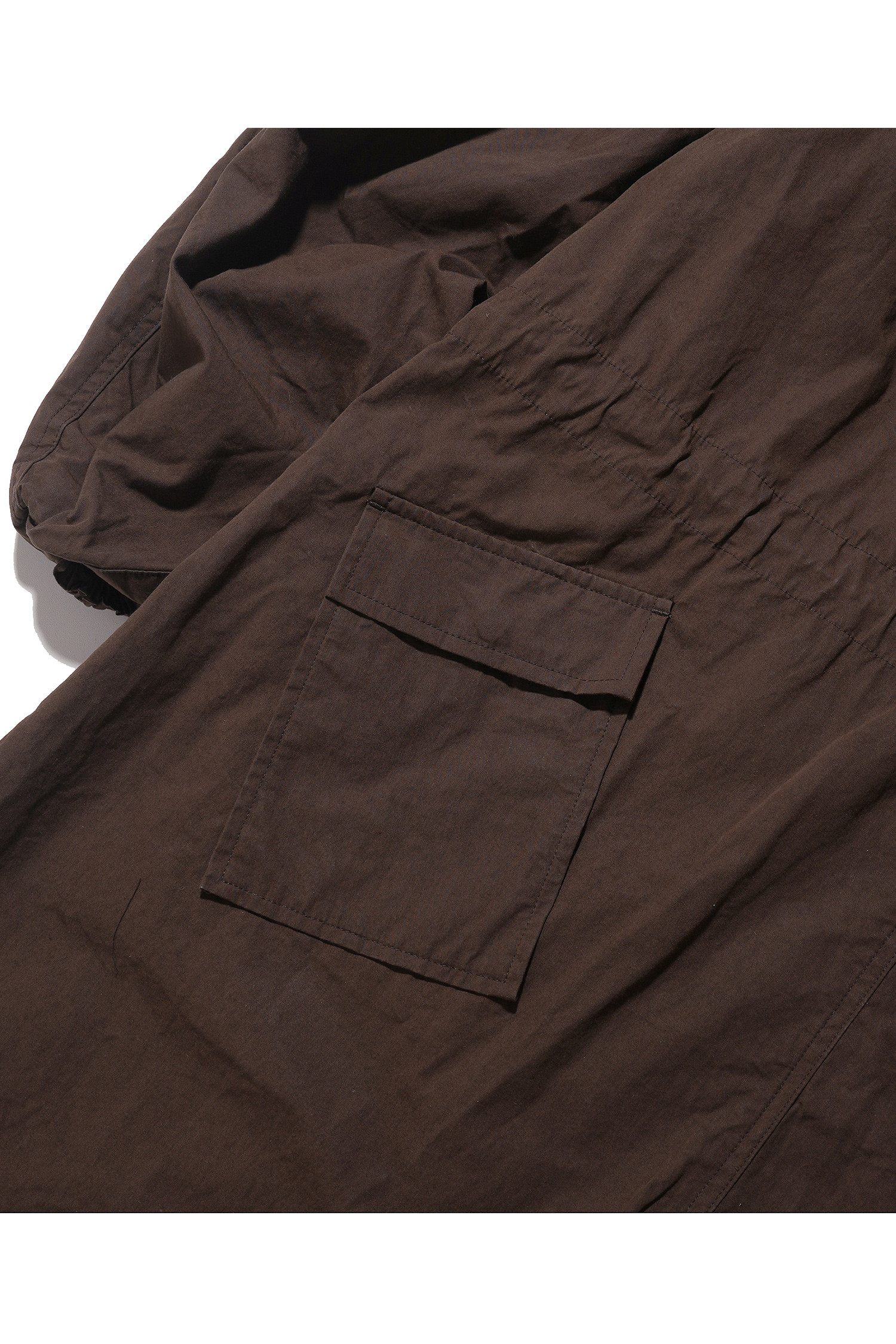 OURSELVES - 사파리/필드자켓 - (OURSELVES) Washed Cotton Mods Parka Brown