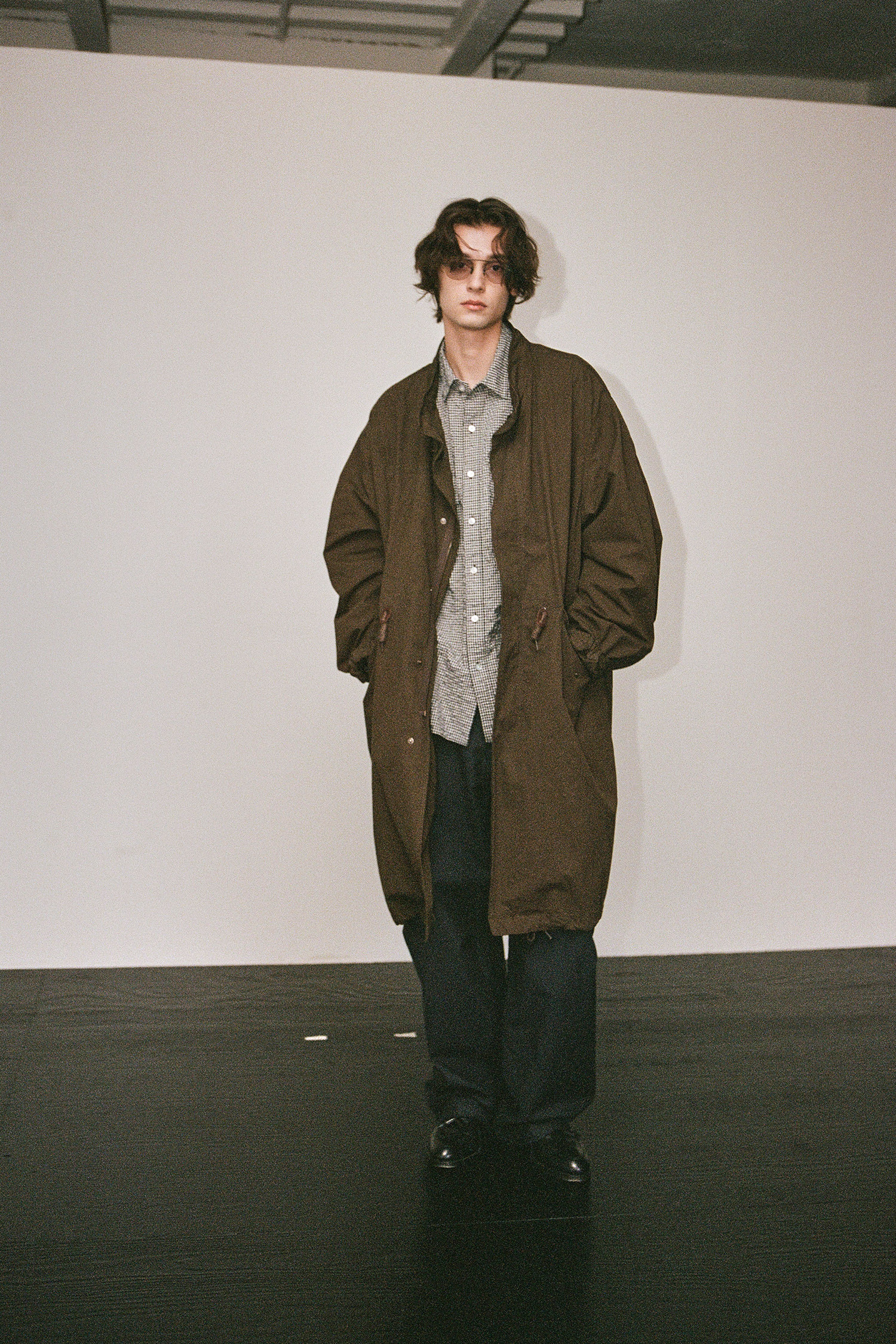 OURSELVES - 사파리/필드자켓 - (OURSELVES) Washed Cotton Mods Parka Brown