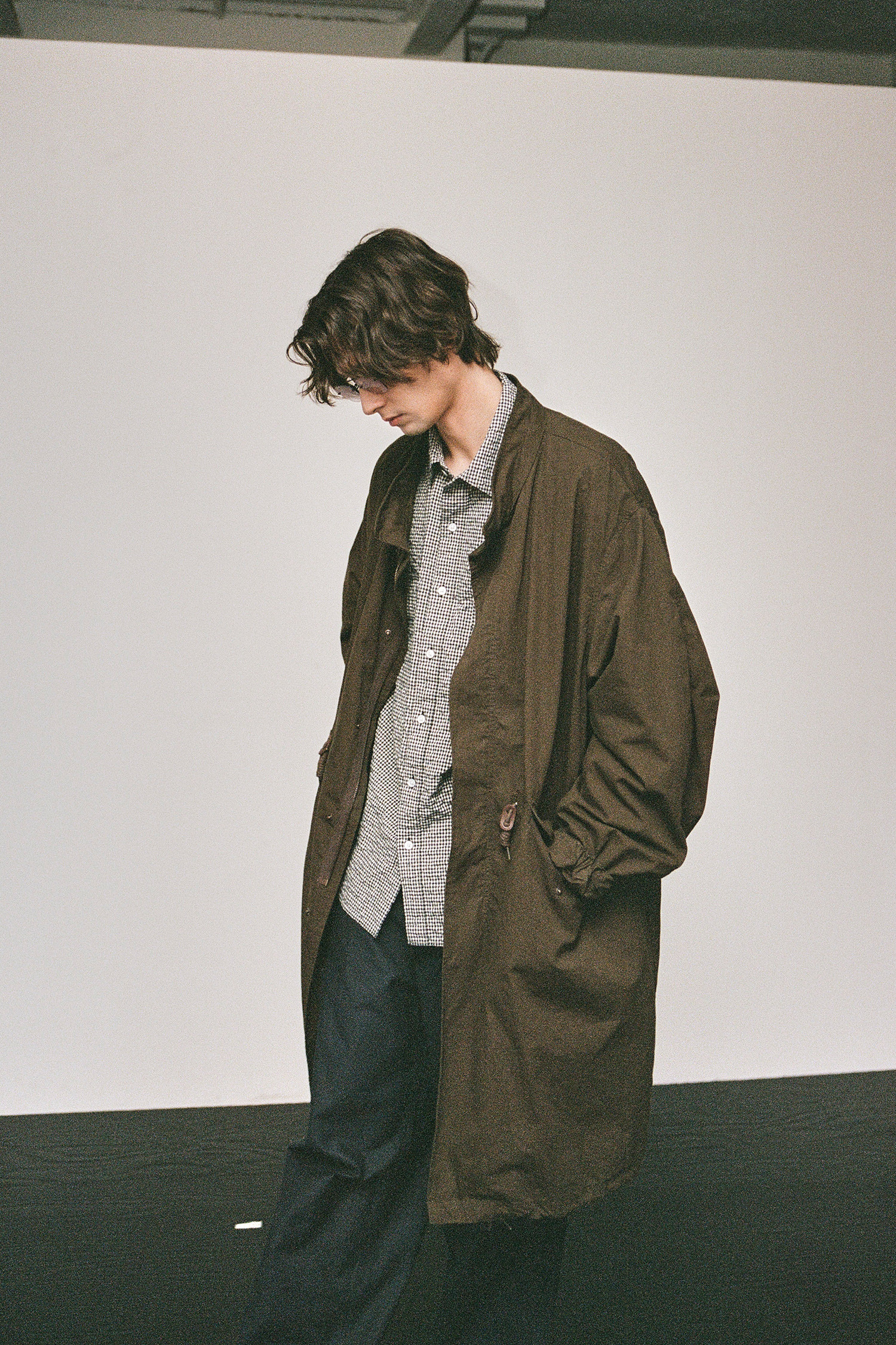 OURSELVES - 사파리/필드자켓 - (OURSELVES) Washed Cotton Mods Parka Brown