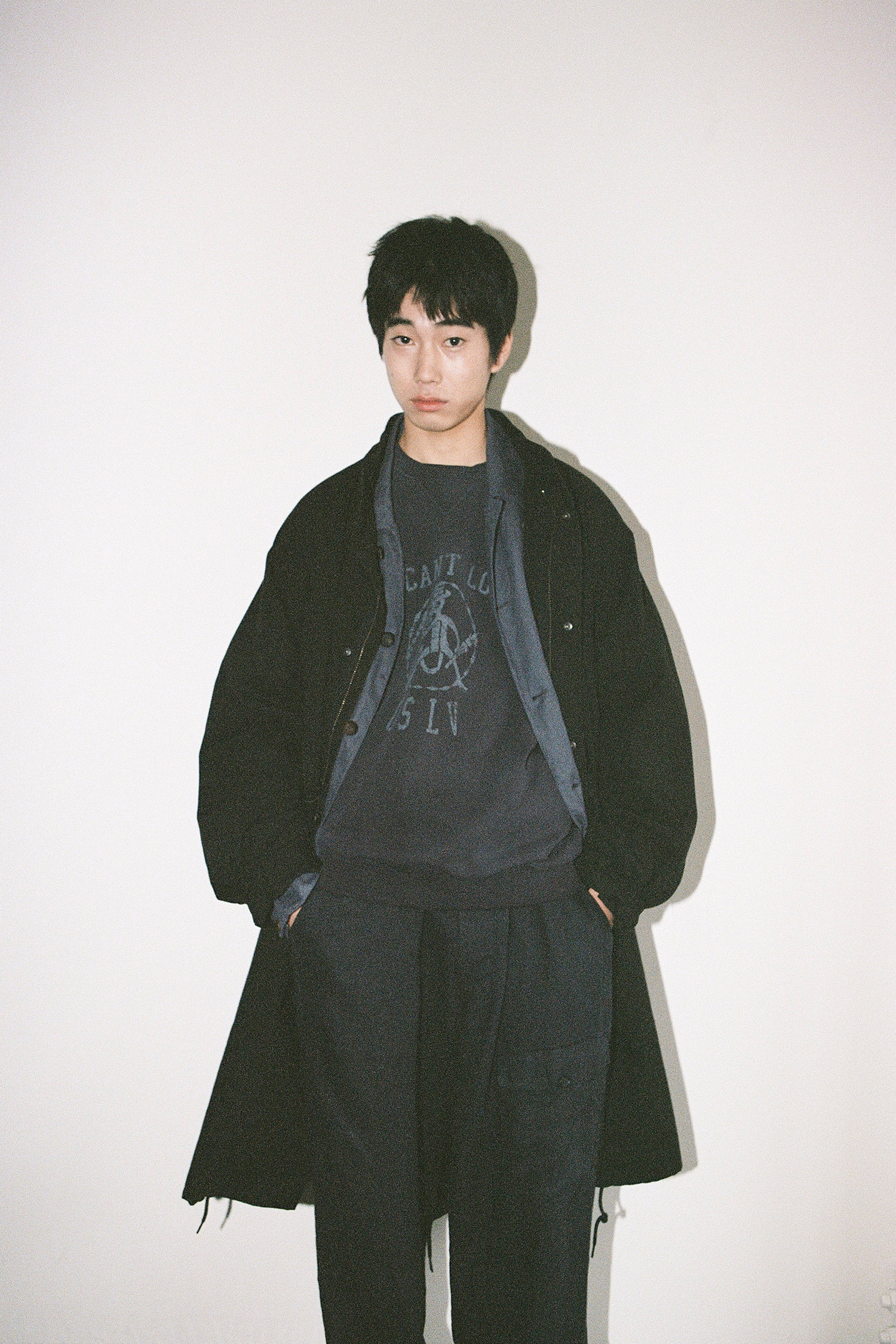 OURSELVES - 사파리/필드자켓 - (OURSELVES) Washed Cotton Mods Parka Black