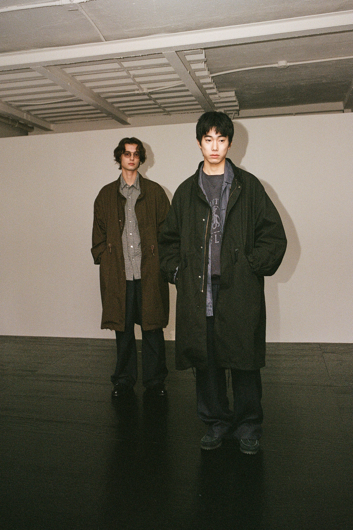 OURSELVES - 사파리/필드자켓 - (OURSELVES) Washed Cotton Mods Parka Brown