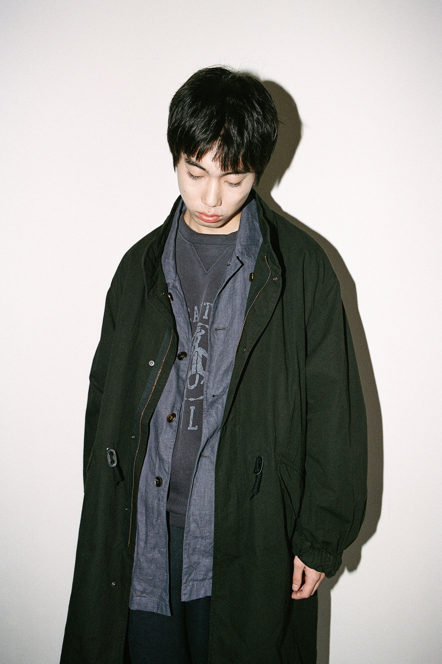 OURSELVES - 사파리/필드자켓 - (OURSELVES) Washed Cotton Mods Parka Black